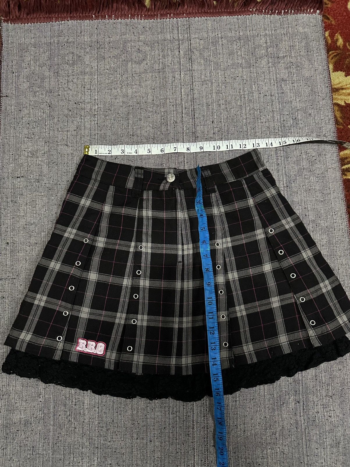 Hypebeast Vintage B.B.G Check Plaid Bad Boy Girl Hypebeast Mini Skirts Size 26" / US 2 / IT 38 - 11 Thumbnail