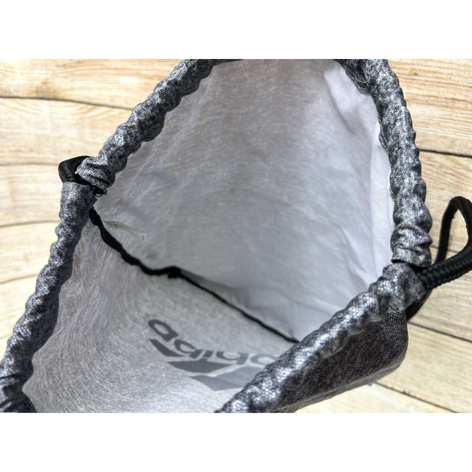 Adidas Adidas Tournament Sackpack Drawstring Gym Bag Black Men Backpack Sport School Grey Size ONE SIZE - 5 Thumbnail