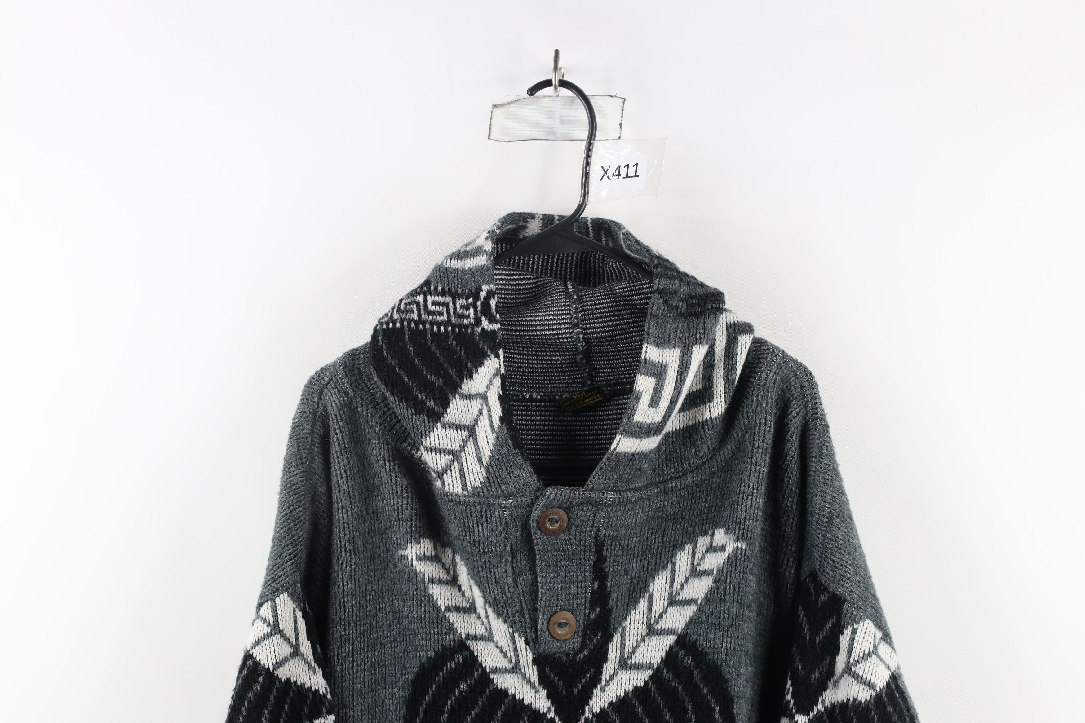Vintage Vintage 90s Streetwear Tribal Warrior All Over Print Hoodie Size US XXL / EU 58 / 5 - 2 Thumbnail
