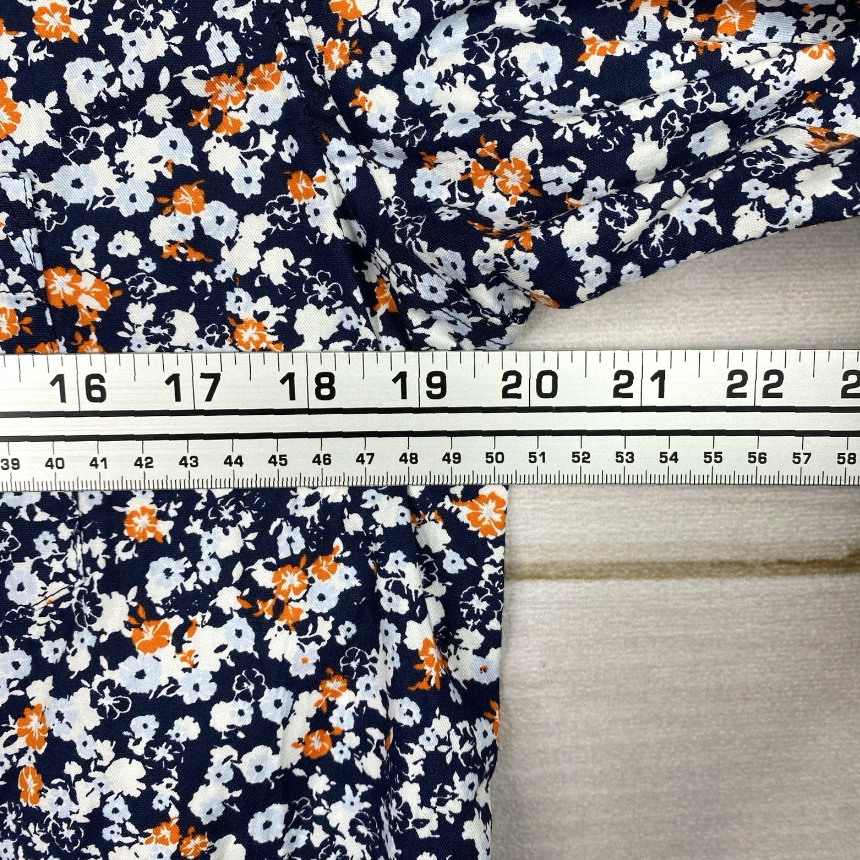 George George Mens Shirt S 34-36 Blue Floral Short Sleeve Button Up Casual Fit Stretch Size US S / EU 44-46 / 1 - 5 Thumbnail