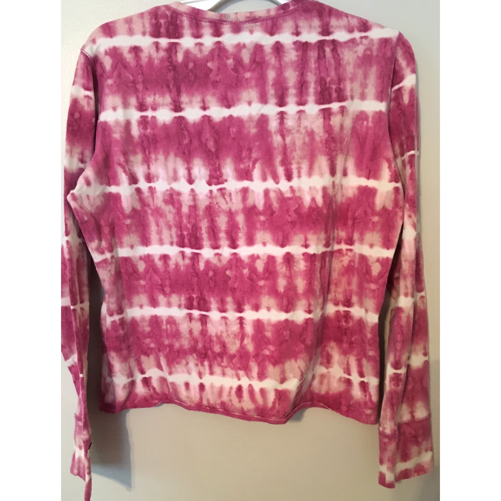 Pinko Columbia 100% Cotton Coral Pink Tie Dye Batik Paisley Tunic Blouse Women Size L Size L / US 10 / IT 46 - 4 Thumbnail