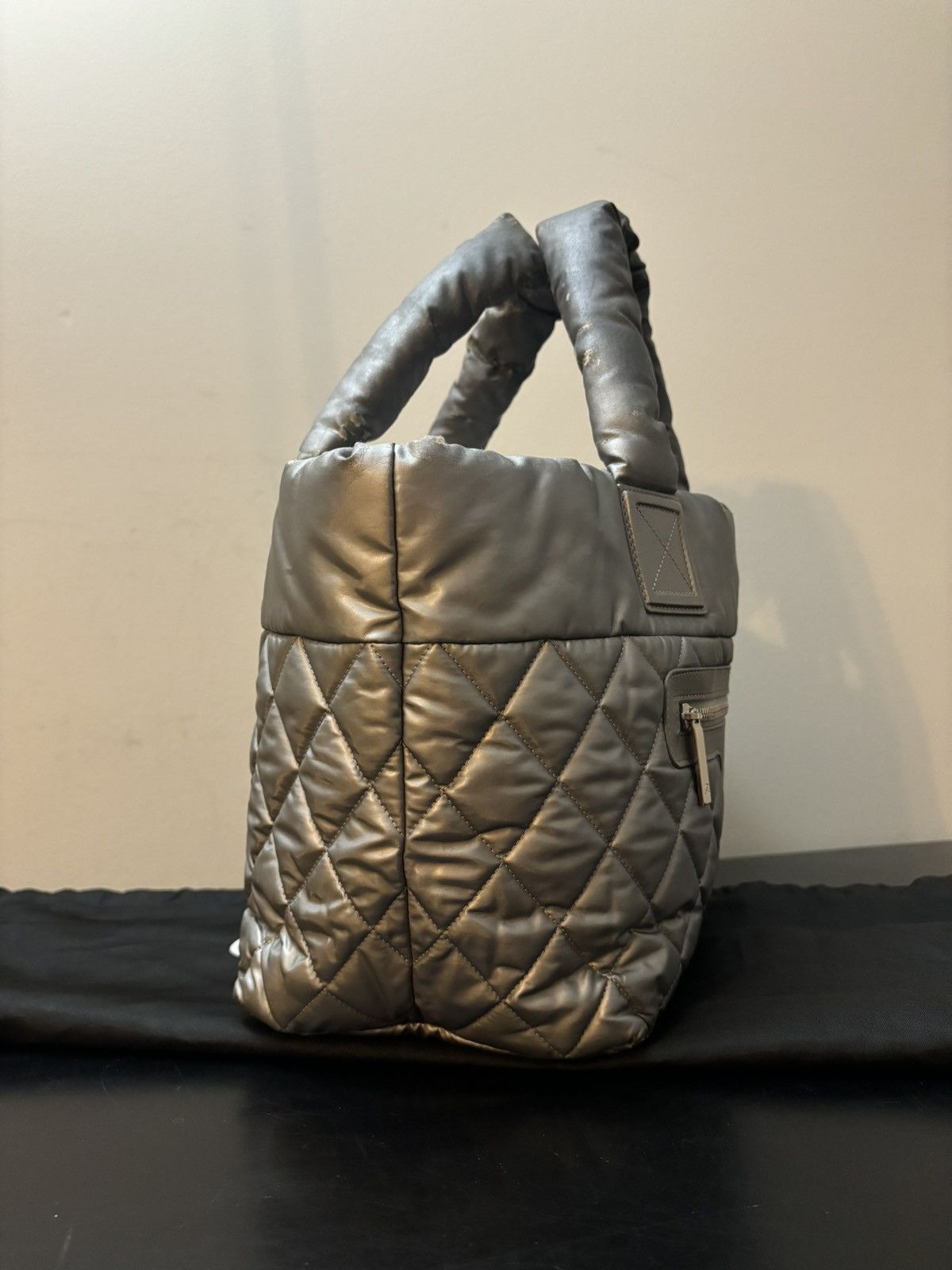 Chanel Chanel Coco Cocoon Leather Hand Bag Grey Size ONE SIZE - 5 Thumbnail