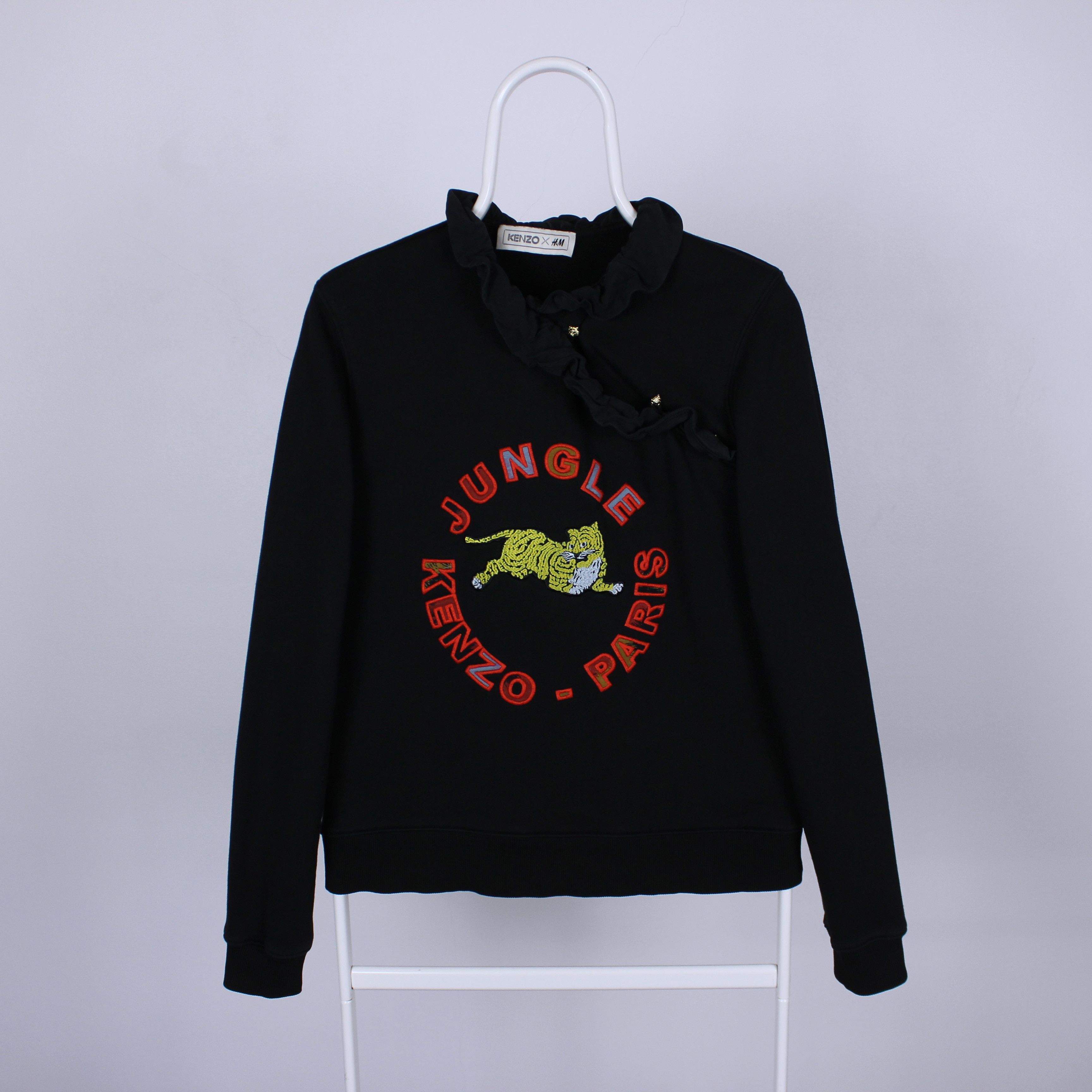 H&M × Kenzo KENZO & H&M Black Logo Jungle Sweatshirt Jumper Size M Size M / US 6-8 / IT 42-44 - 8 Thumbnail