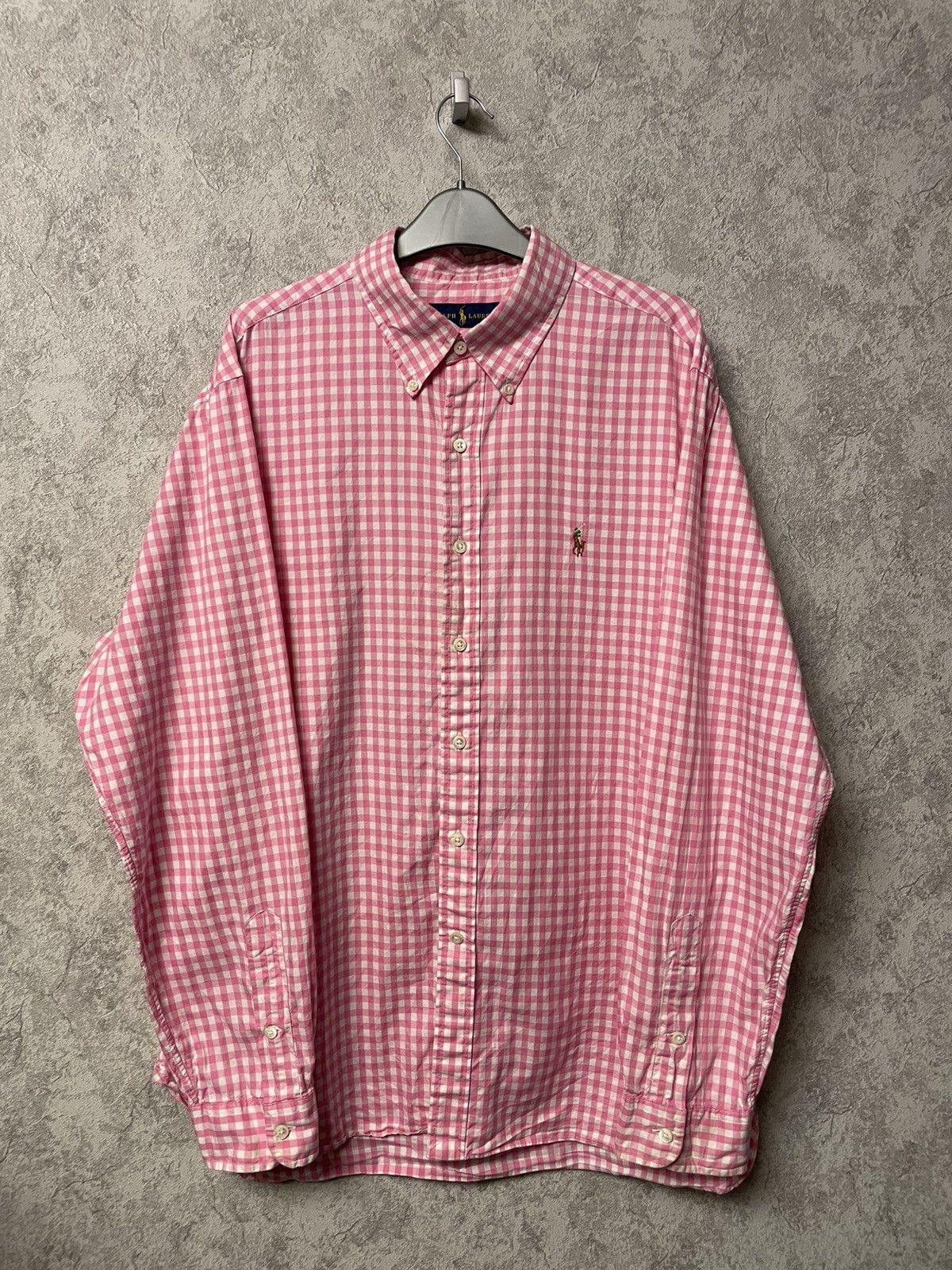 Ralph Lauren Vintage Ralph Lauren Pink Checkered Long Sleeve Shirt Size US XL / EU 56 / 4 - 1 Thumbnail