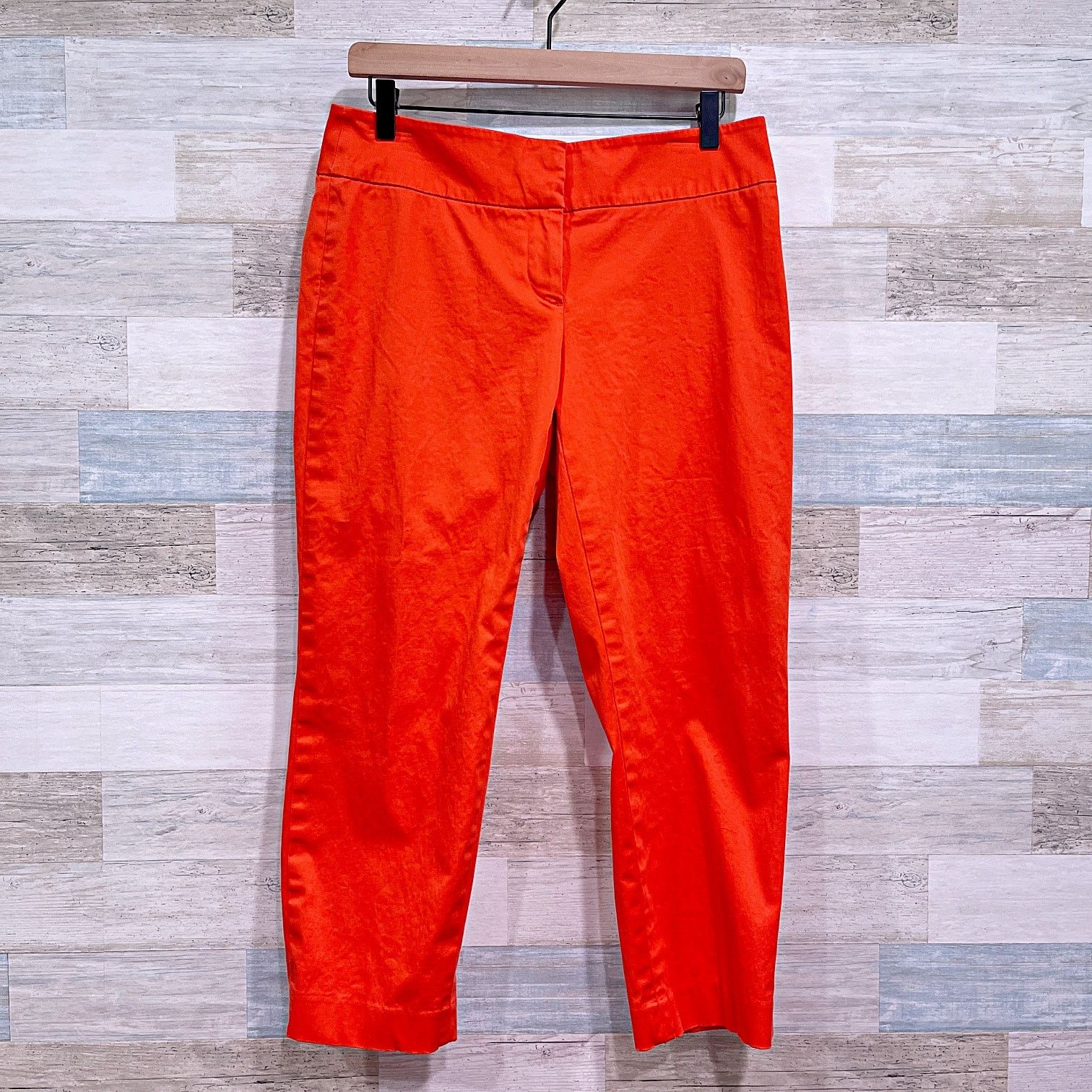 Loft LOFT Mid Rise Crop Chino Pants Orange Womens 4 Size 27" / US 4 / IT 40 - 1 Thumbnail