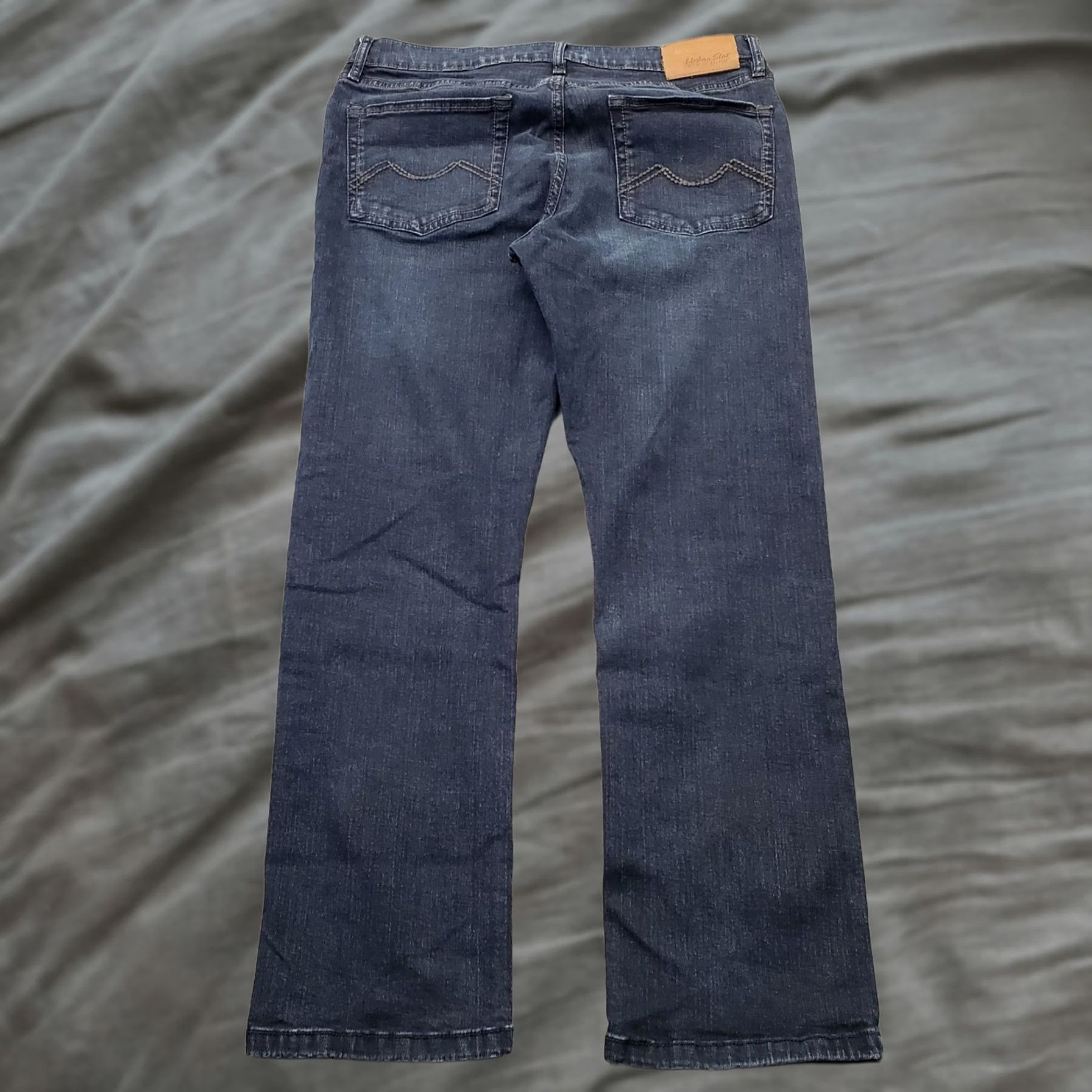 Vintage Urban Star Jeans Mens 34x30 Blue Premium Denim Stretch Flat Front Straight Leg Jeans Mens Size 34 Blue Premium Denim Stretch Flat Front Straight Leg Size US 34 / EU 50 - 1 Thumbnail