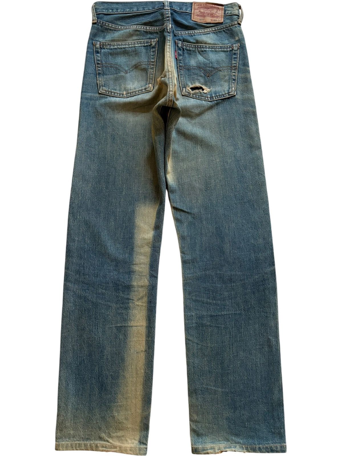 Levi's Vintage 80s Levis 502 Big E Mud Wash Japanese Selvedge Jeans Size US 30 / EU 46 - 3 Thumbnail
