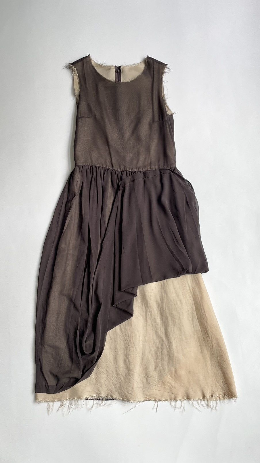 Maison Margiela S/S 03 Raw Edge Lifted Up Skirt Dress Size M / US 6-8 / IT 42-44 - 24 Thumbnail