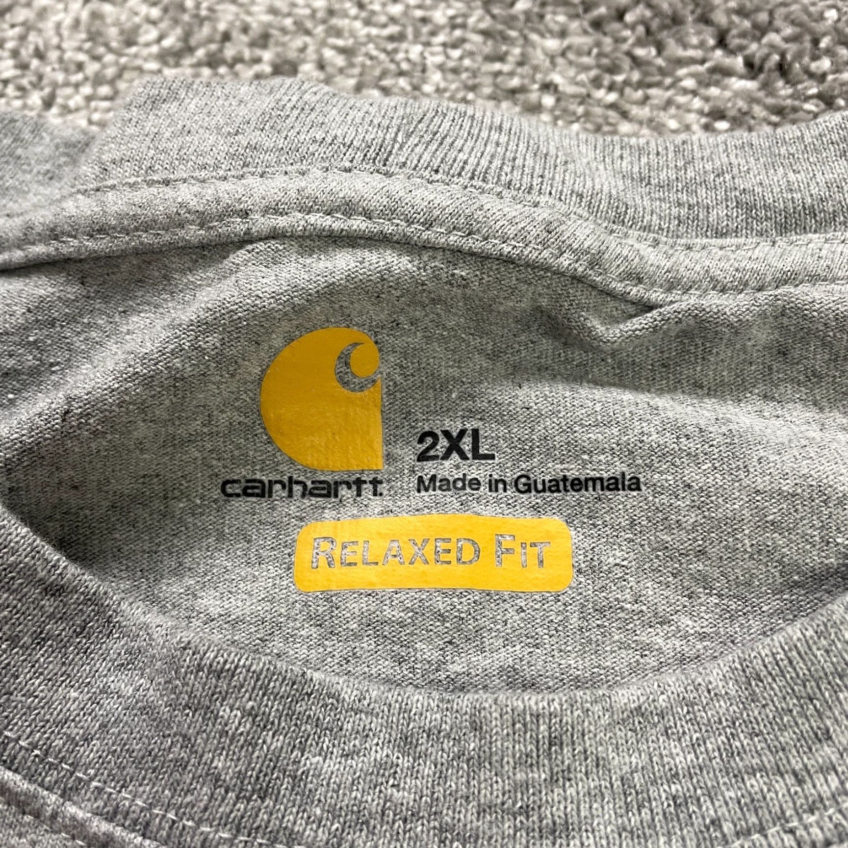 Carhartt VINTAGE Carhartt Relaxed Fit T-Shirt Mens 2XL Gray Crew Neck Cotton Casual Pocket Tee Size US XXL / EU 58 / 5 - 5 Thumbnail