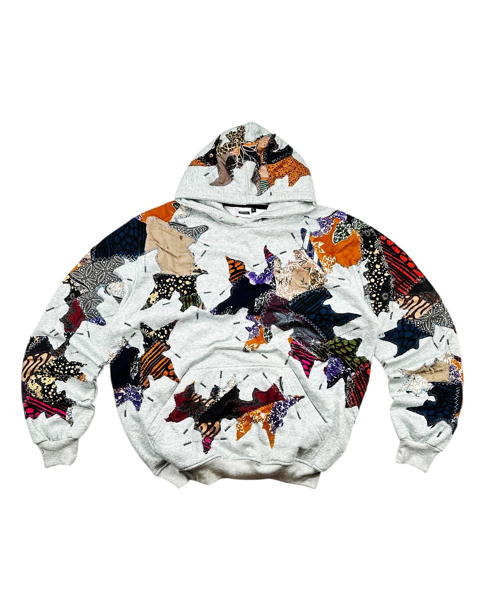 Japanese Brand Re-worked 1 of 1 Batik Starburst Patch Riot Hoodie Size L Size US L / EU 52-54 / 3 - 9 Thumbnail