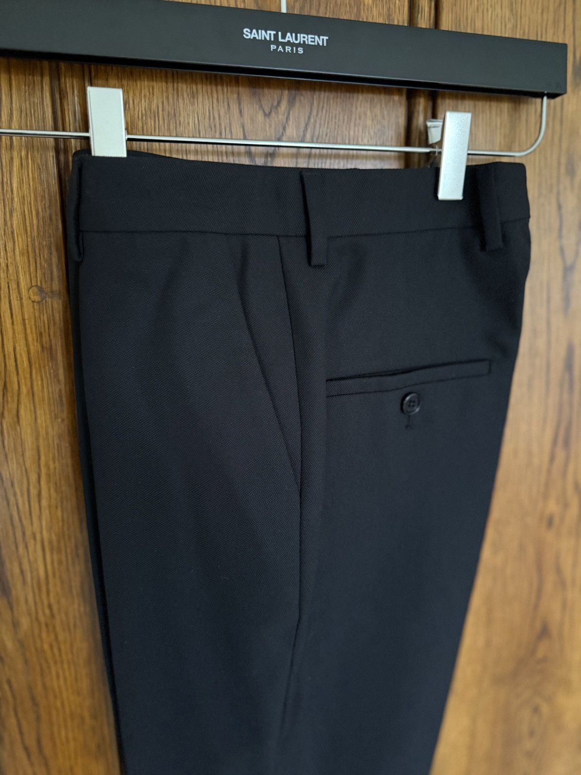 Celine FW19 Celine black 💯% wool trousers pants Hedi Slimane 28 29 Size 25" / US 0 / IT 36 - 3 Thumbnail