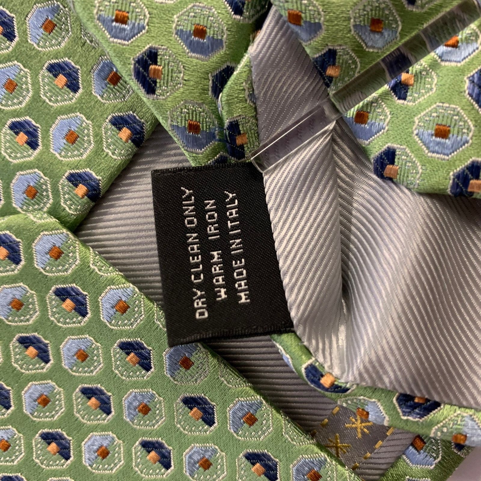 Ermenegildo Zegna ERMENEGILDO ZEGNA One Size Green Blue Silk Tie Size ONE SIZE - 4 Thumbnail