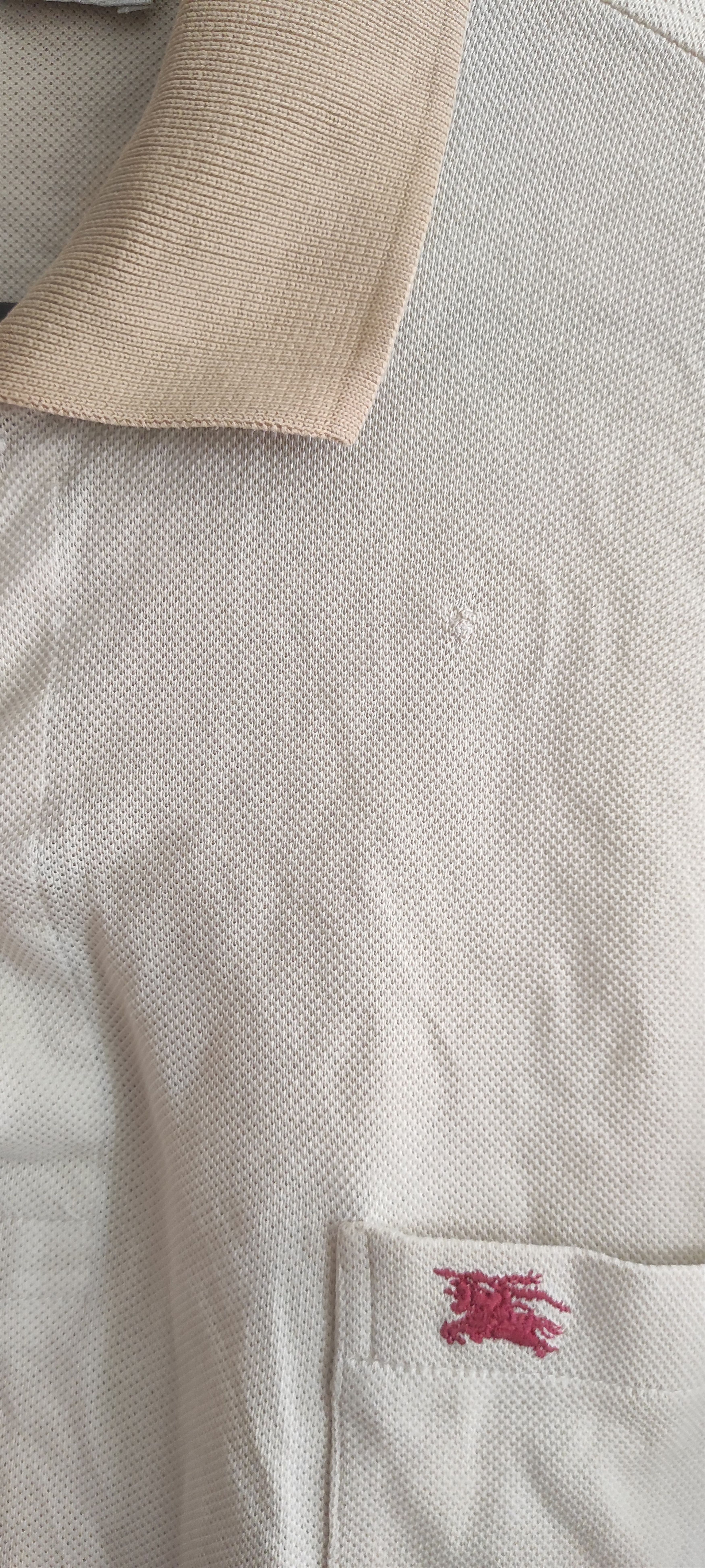 Burberry × Vintage VTG Burberry London Nova Check Polo Beige Tee Shirt Size US L / EU 52-54 / 3 - 4 Thumbnail