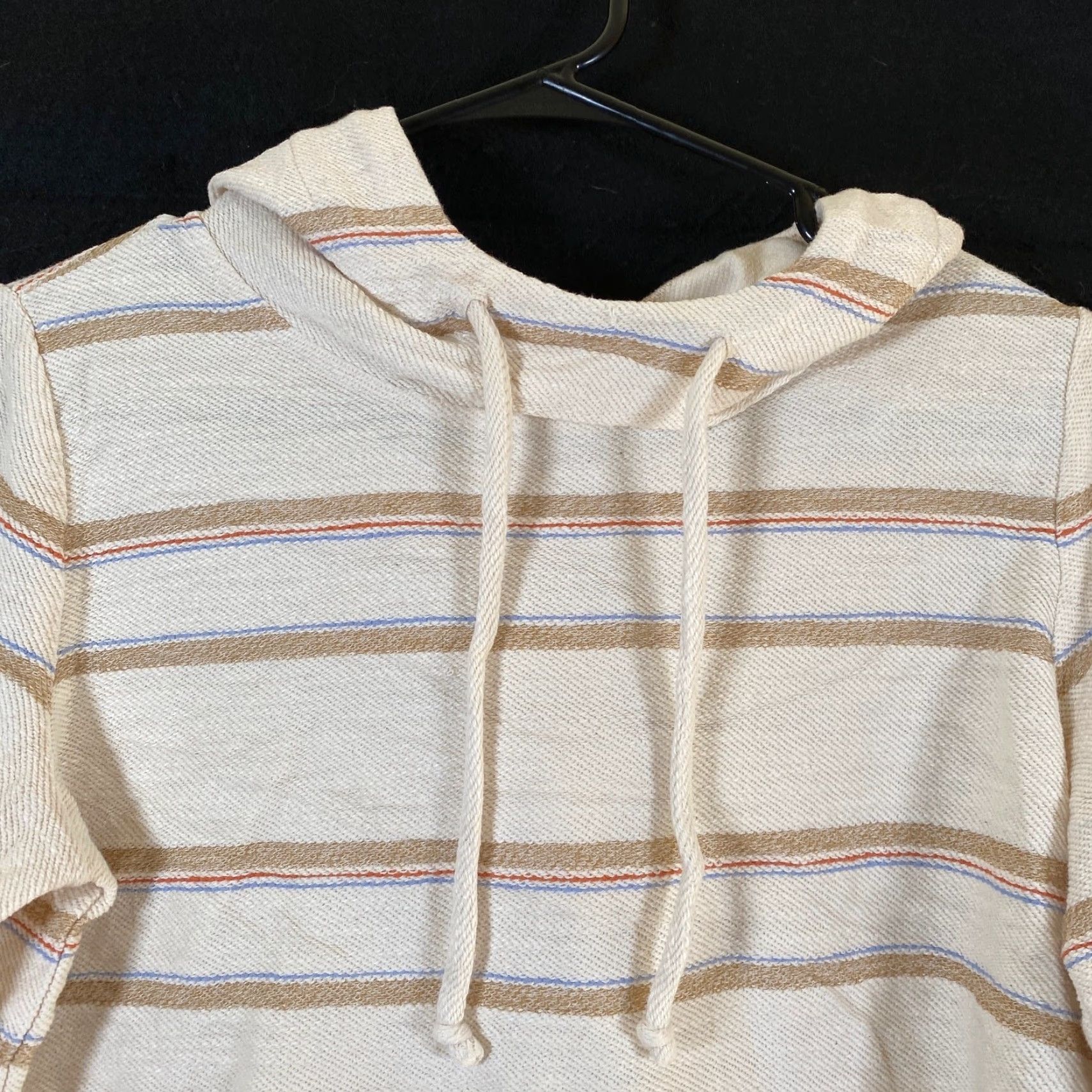 Lou & Grey Lou & Grey Womens Sweatshirt Multicolor Striped Cropped Long Sleeve Cotton XS Hooded Pullover Casual Workwear Boho Striped Knit XS Womens Size XS / US 0-2 / IT 36-38 - 2 Thumbnail