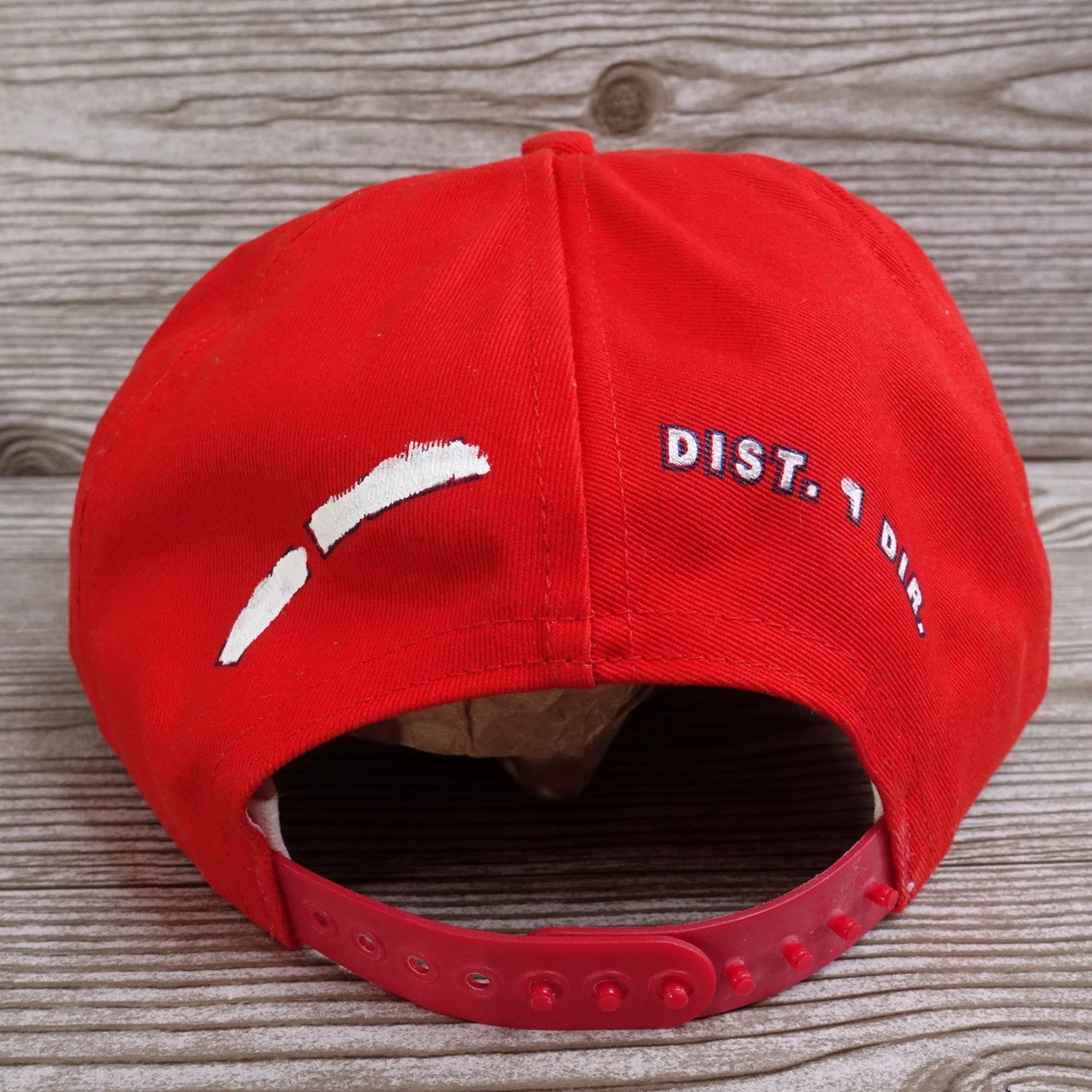 Vintage Vintage United Steelworkers District 1 Red Trucker Hat Adjustable Cap Unisex Casual Fall Spring Summer Winter Size ONE SIZE - 6 Thumbnail