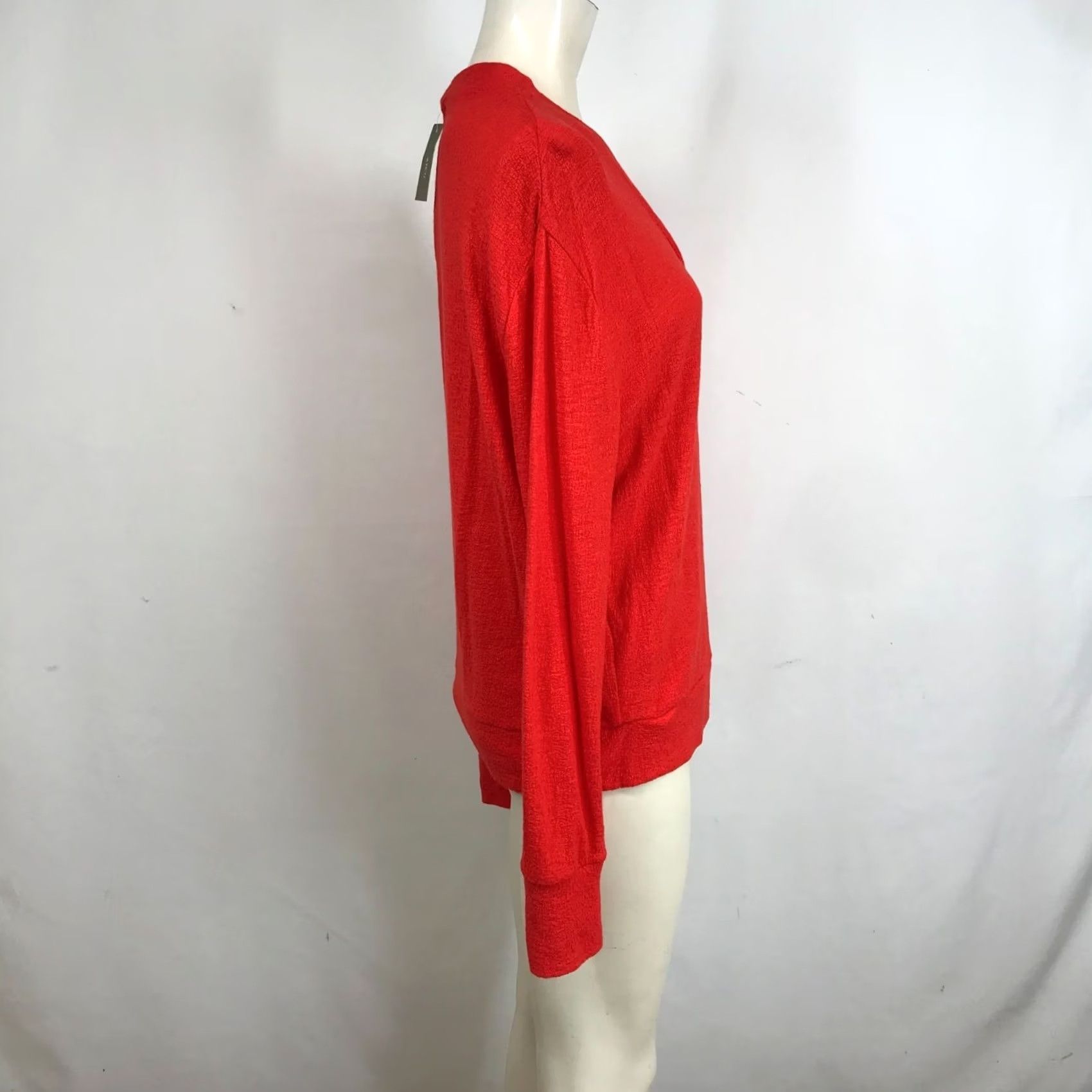 J.Crew J. CREW Sweater Womens M Red Long Sleeve Criss Cross V Neck Pullover Casual Size M / US 6-8 / IT 42-44 - 4 Thumbnail