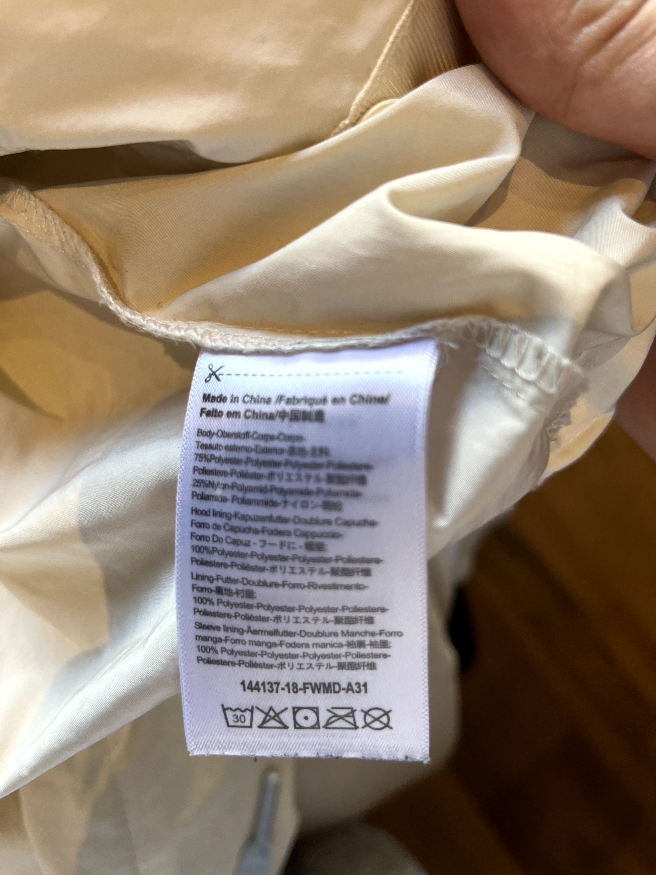 Scotch & Soda Beige Windbreaker Hoodie Size US M / EU 48-50 / 2 - 4 Thumbnail