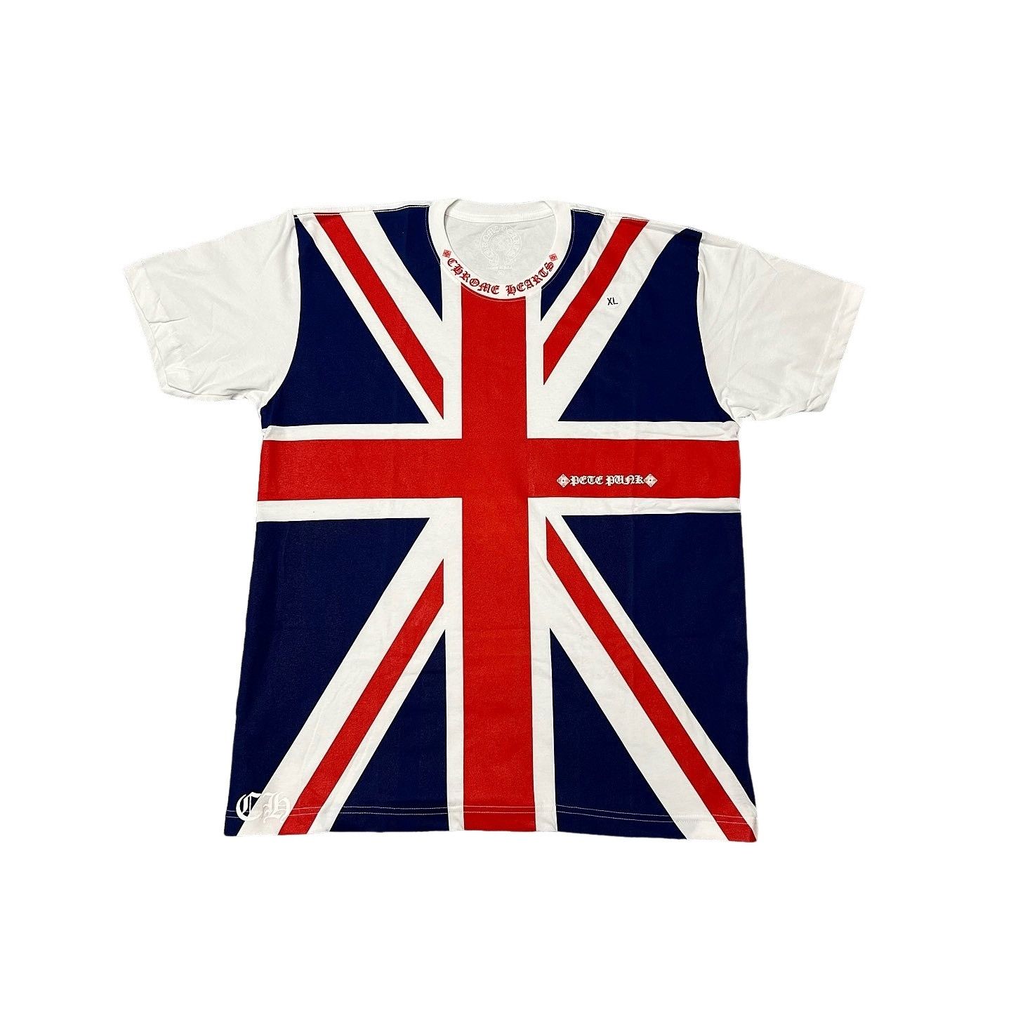 Chrome Hearts Authentic Chrome Hearts Union Jack UK Flag Tee XL