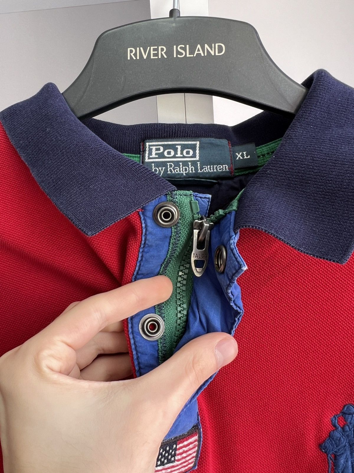 Polo Ralph Lauren × Vintage Vintage Polo Ralph Lauren Chief Keef style polo T-Shirt Size US XL / EU 56 / 4 - 20 Thumbnail