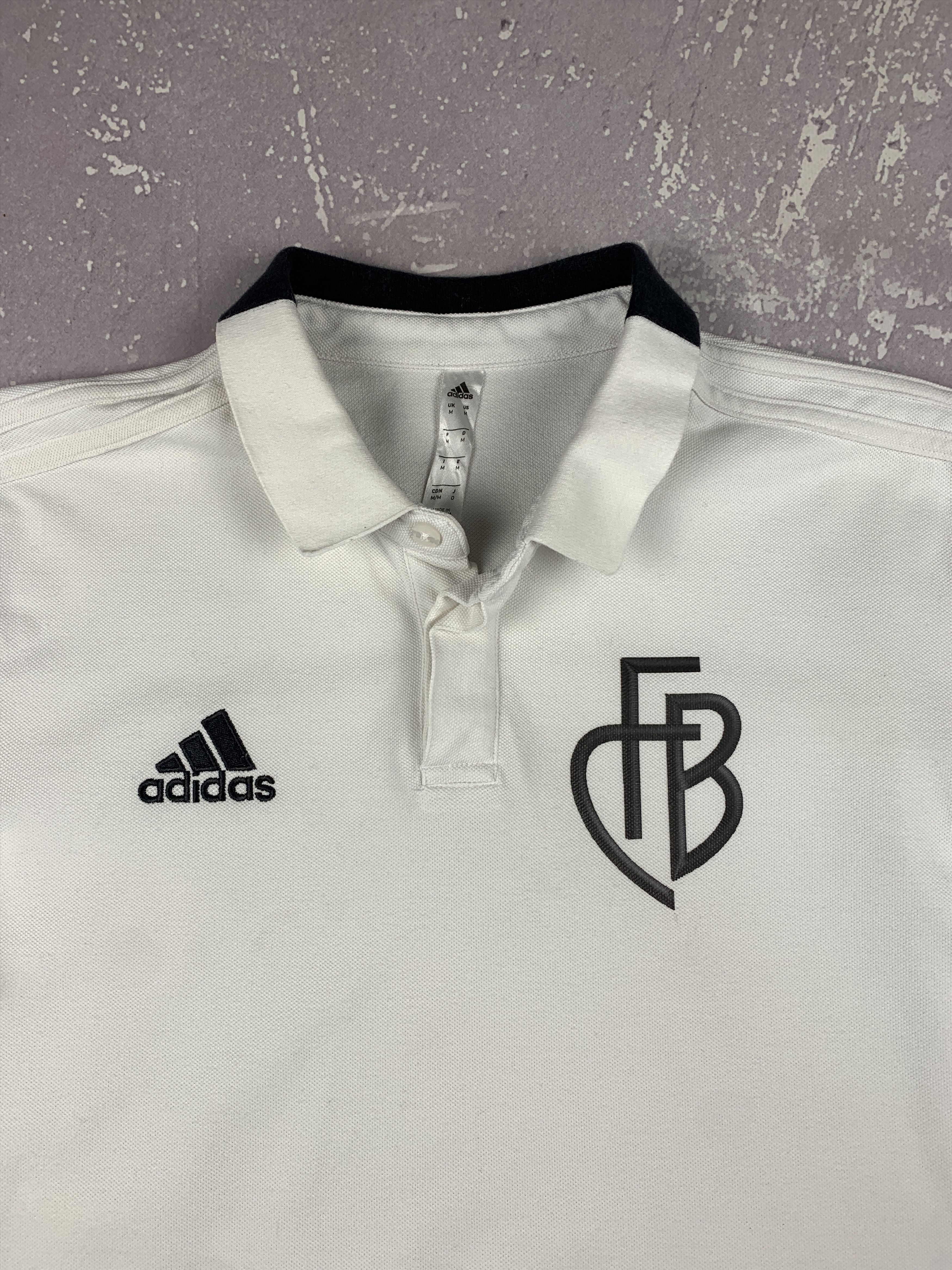 Adidas 2019 Adidas x FC Basel Soccer Football Cotton Polo T Shirt Size US M / EU 48-50 / 2 - 3 Thumbnail