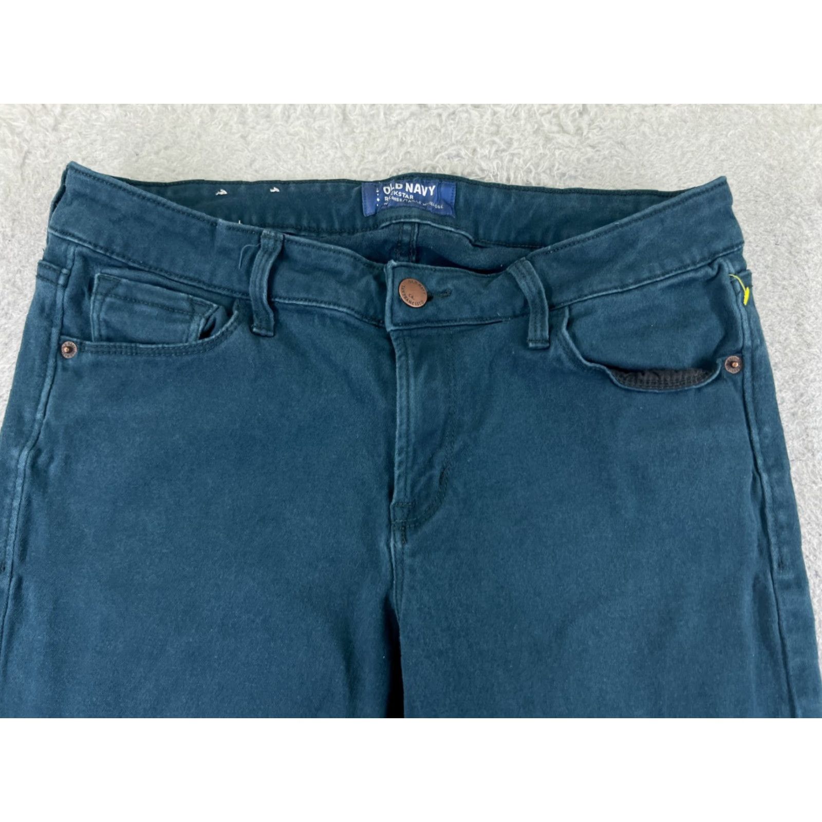 Old Navy VINTAGE Old Navy Pants Womens 6 Blue Denim Skinny Rocstar Mid Rise Cotton 26x26 Size 28" / US 6 / IT 42 - 4 Thumbnail