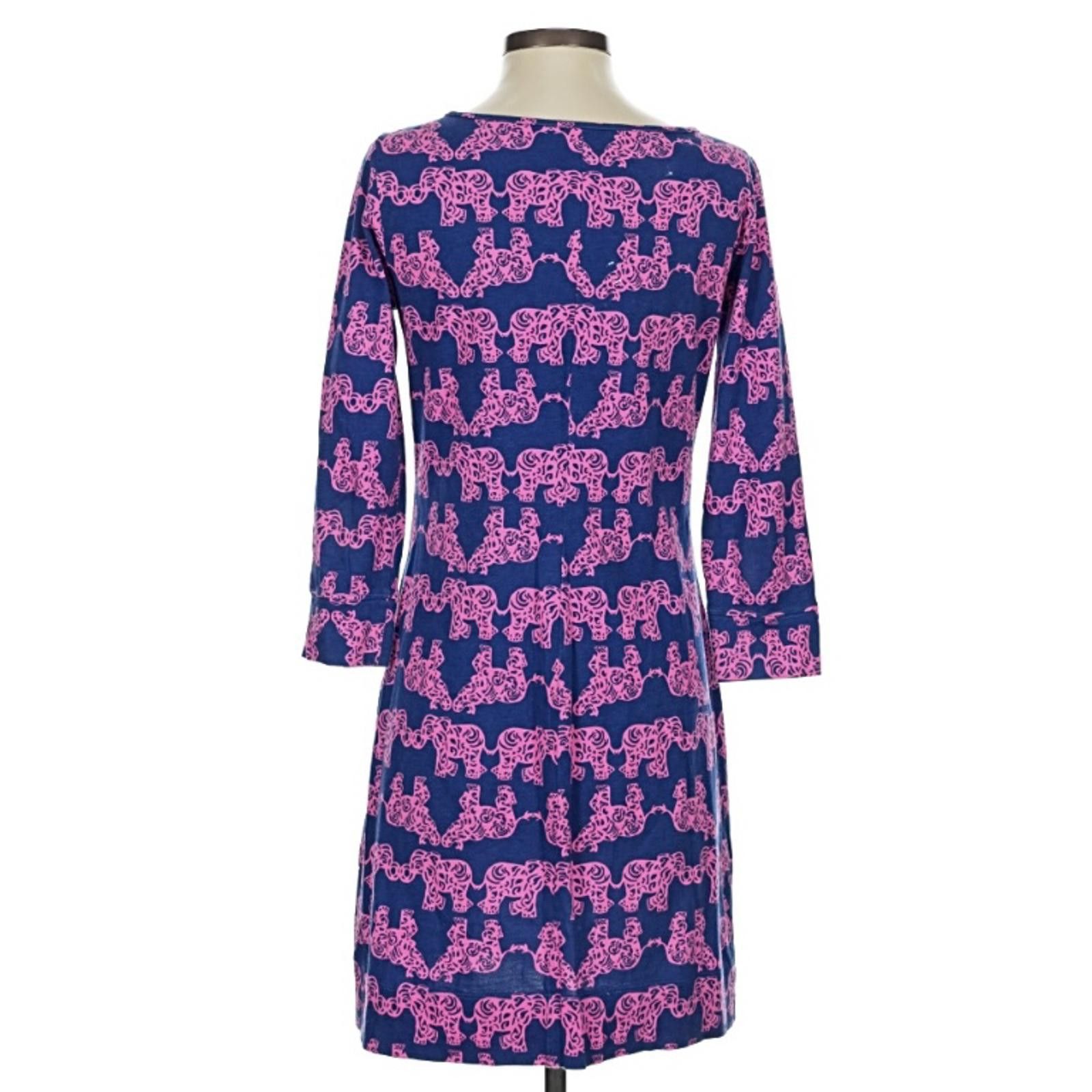Other Lilly Pulitzer Marlowe Dress Size S Elephant Pink Blue Size S / US 4 / IT 40 - 4 Thumbnail