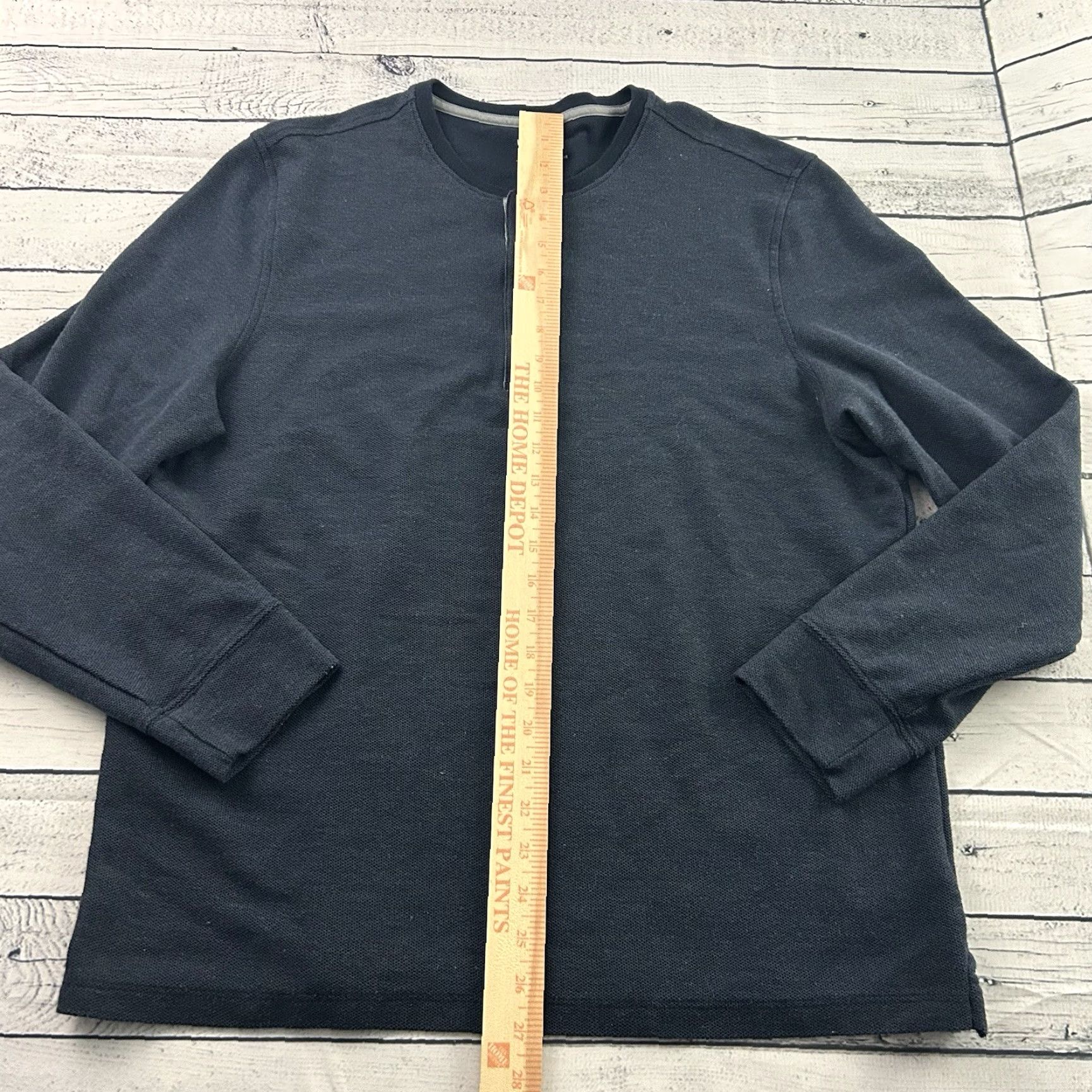 UNTUCKit UNTUCKit Saunter Long Sleeve Cotton Modal Henley Shirt Men's XL Blue Size US XL / EU 56 / 4 - 3 Thumbnail