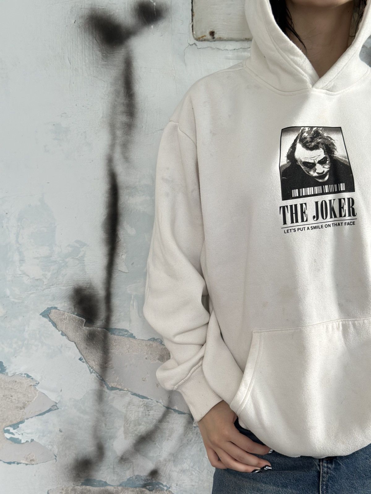 DC Comics VTG Joker Hoodie Big Logo Size L Trashed 00s USA Hype Staff Size US L / EU 52-54 / 3 - 3 Thumbnail
