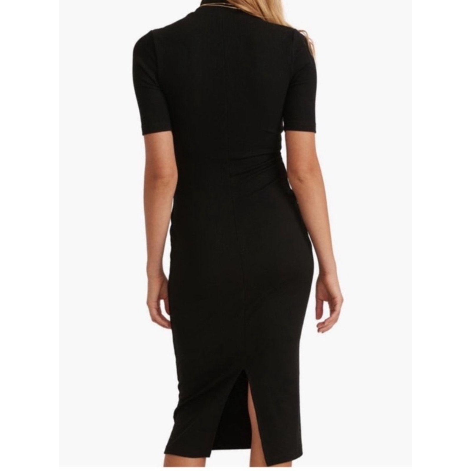 Marine Layer MARINE LAYER Lexi Rib Mock Neck Short Sleeve Dress Small Size S / US 4 / IT 40 - 13 Thumbnail