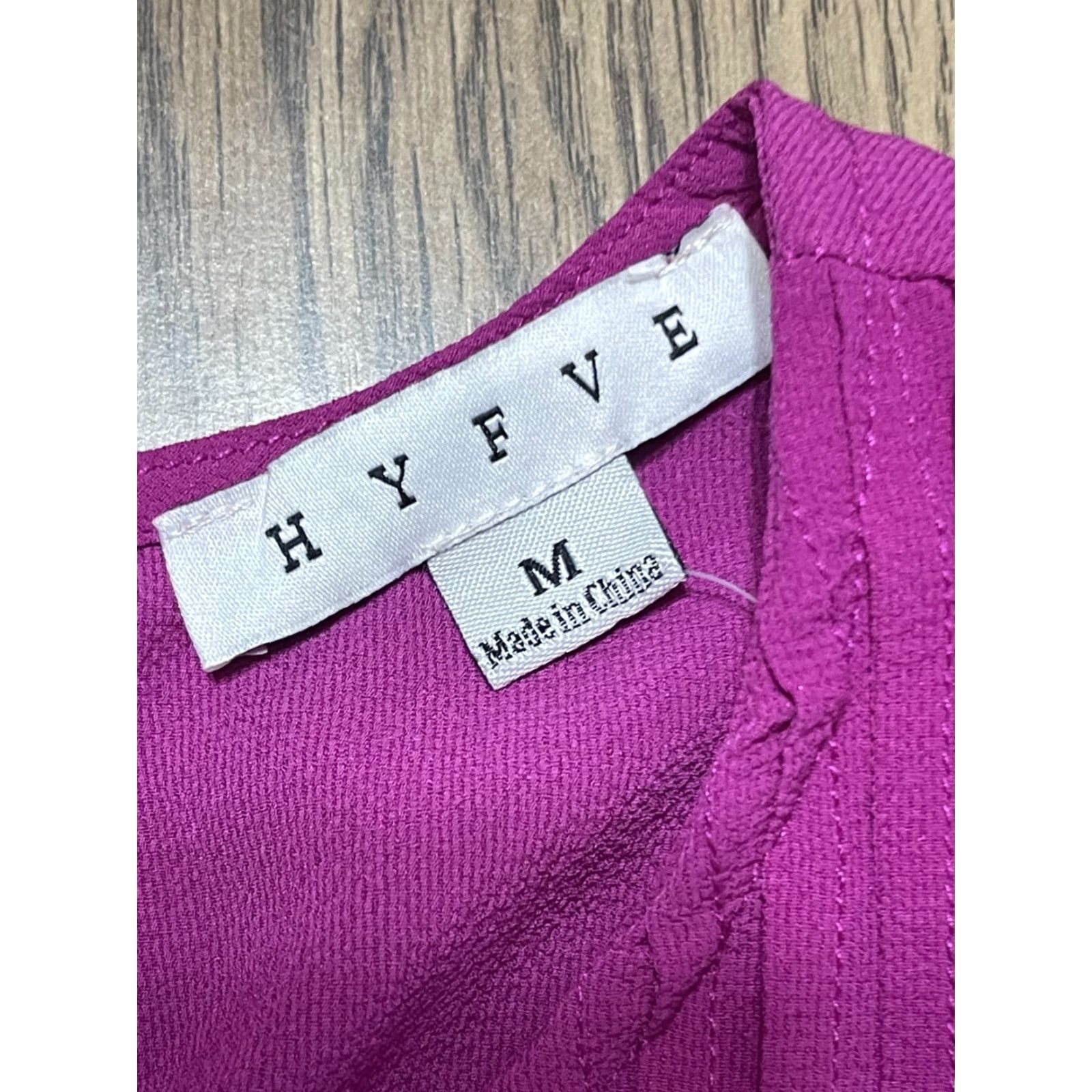 Vintage HYFVE Blouse Womens Medium Purple Long Sleeve Ruffle Pleated Shirt Size M / US 6-8 / IT 42-44 - 5 Thumbnail
