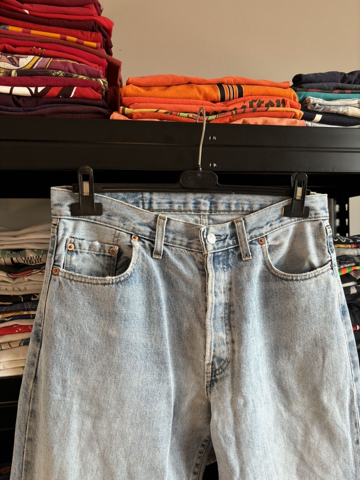 Levi's × Vintage Vintage Levis 517 Flare JEANS 90S MADE IN UK RARE DENIM Size US 33 - 8 Thumbnail