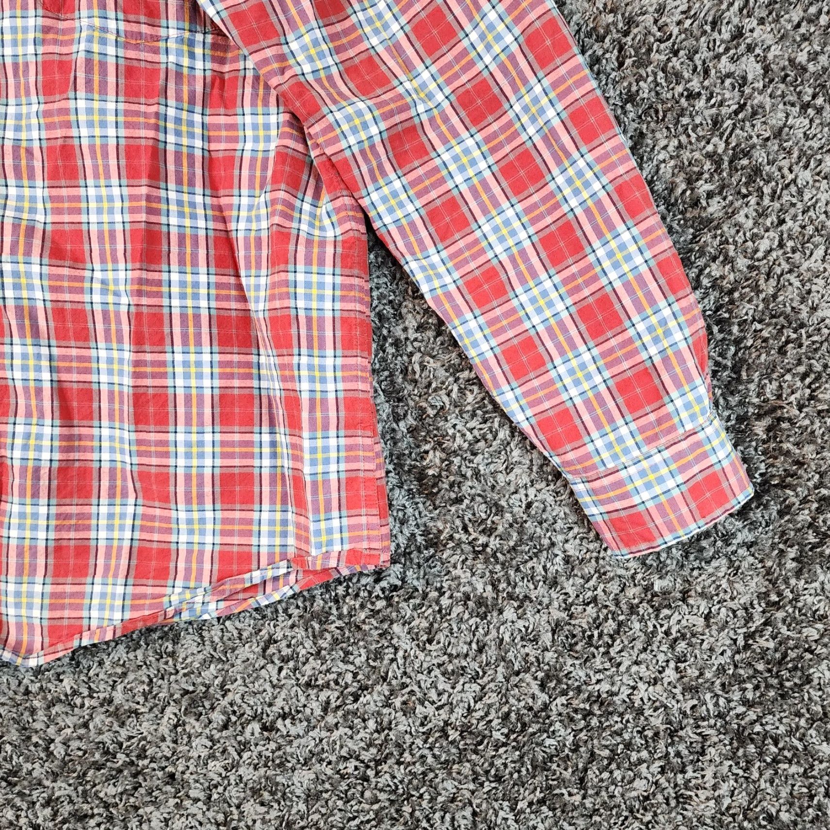 Vintage VINTAGE? Not specified as vintage. So: St. John's Bay Long Sleeve Plaid Button-Up Shirt - Mens L Red Classic Pattern Size US L / EU 52-54 / 3 - 2 Thumbnail