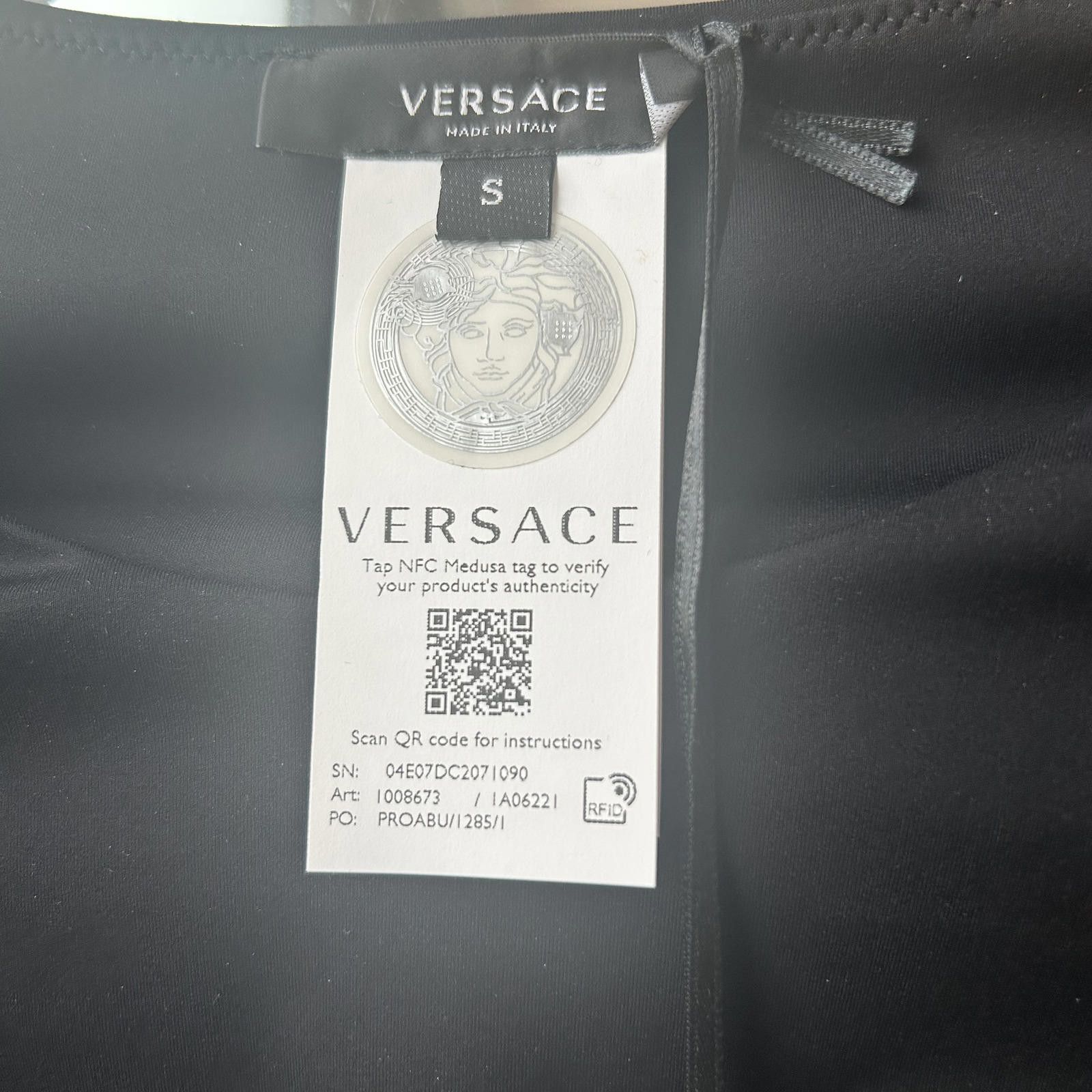 Versace Versace Black Long Sleeve Crop Top Size S Size S / US 4 / IT 40 - 6 Thumbnail