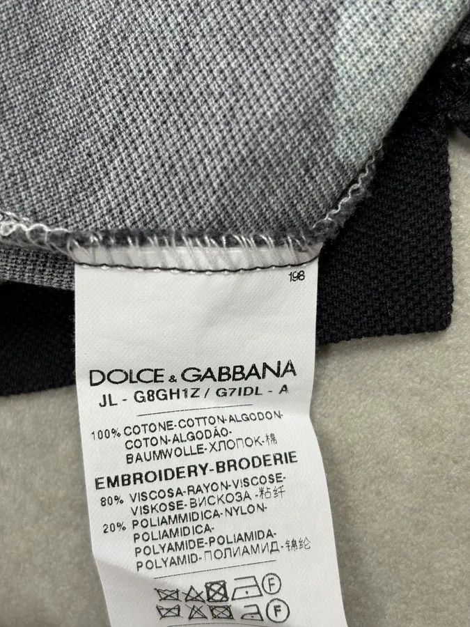 Dolce & Gabbana 2010s Dolce & Gabbana Black Polo Cotton Floral Embroidered Size US S / EU 44-46 / 1 - 10 Thumbnail