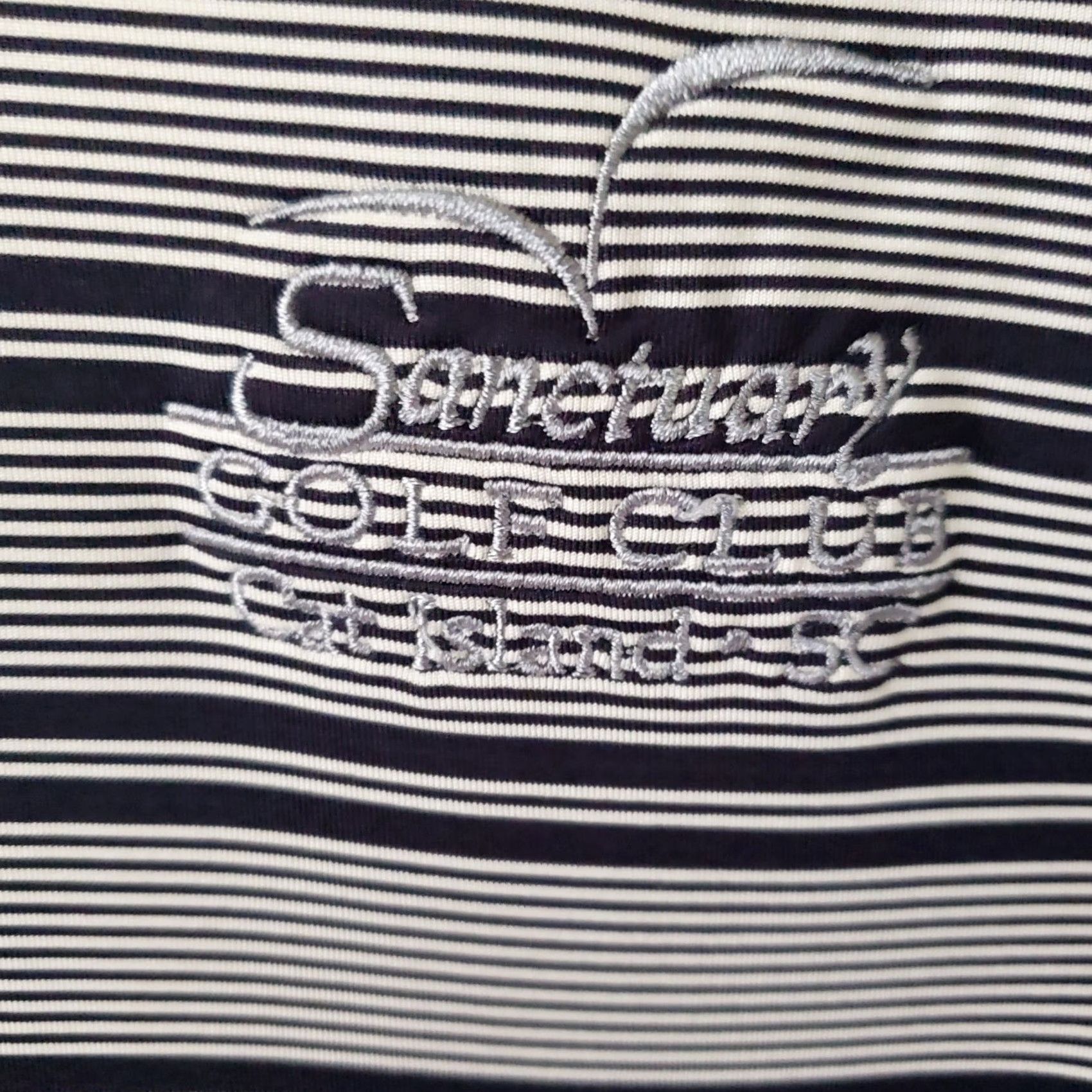 Footjoy FootJoy FJ Polo Shirt Navy Blue Gray Striped Short Sleeve 2XL Mens Golf Shirt Shirt Regular Fit Logo Lightweight Stretch Polo Size US XXL / EU 58 / 5 - 6 Thumbnail