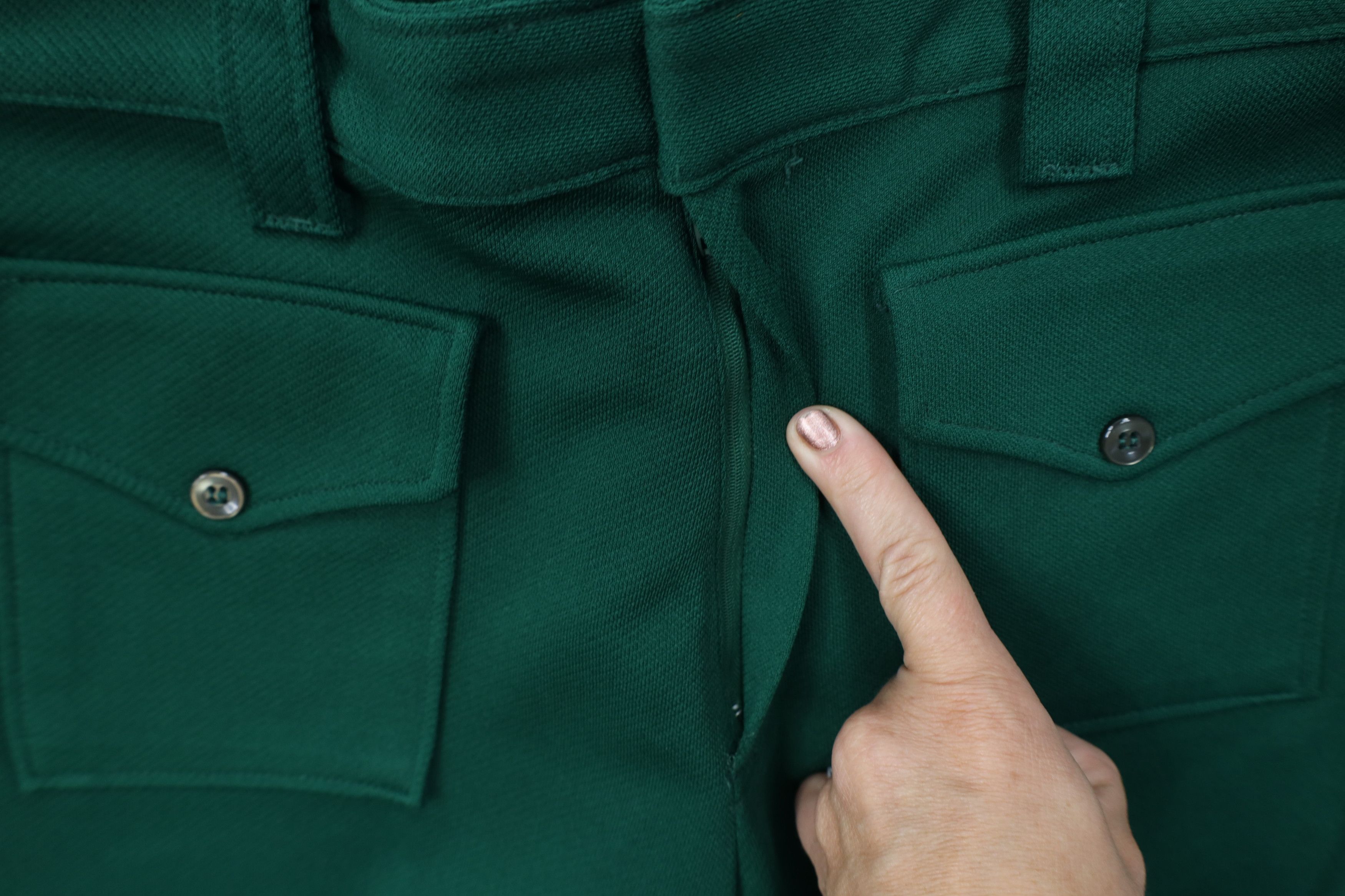 Vintage Vintage 70s Streetwear Wide Leg Bell Bottoms Pants Green USA Size 30" / US 8 / IT 44 - 5 Thumbnail