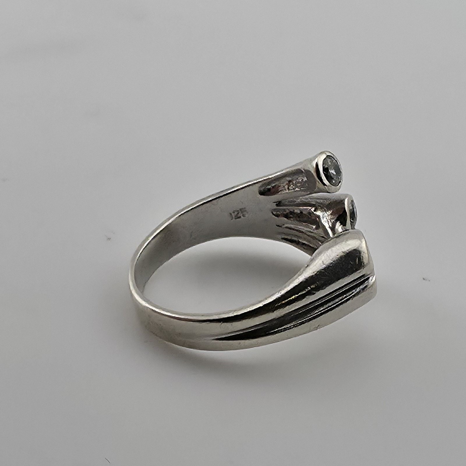 Other Sterling Silver Heart CZ Wrap Ring Size 7 Romantic 925 Size ONE SIZE - 4 Thumbnail