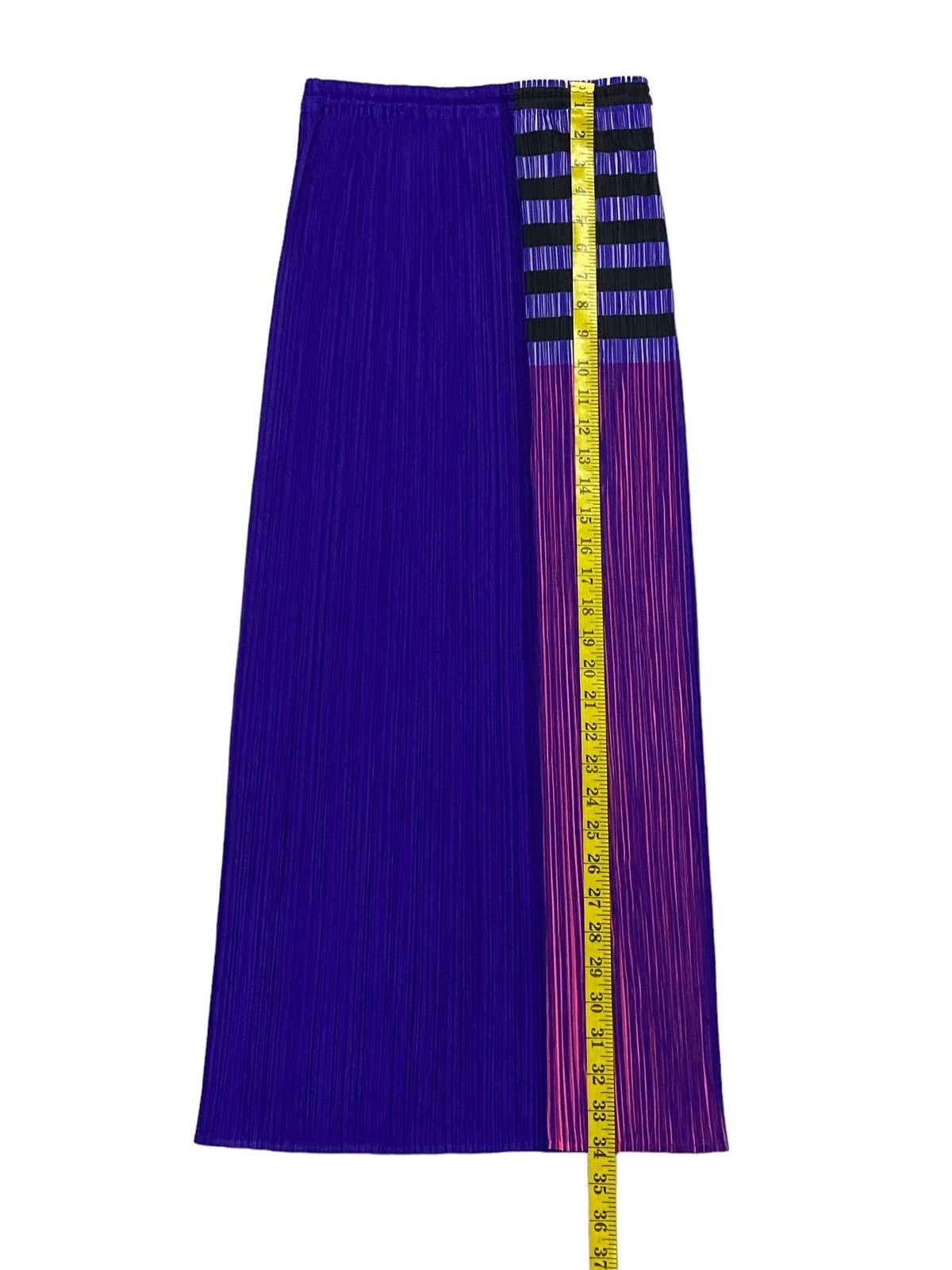 Issey Miyake Pleats Please Issey Miyake Pleated Striped Long Skirt Size 28" / US 6 / IT 42 - 4 Thumbnail