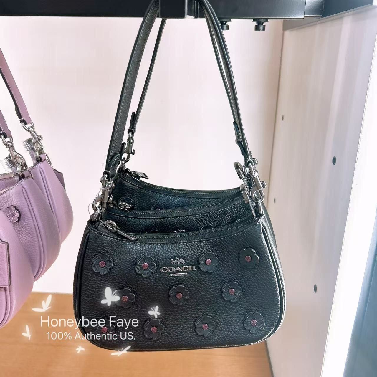 Coach NWT Coach Teri Mini Crossbody Bag With Floral Applique CAJ98 Size ONE SIZE - 2 Thumbnail
