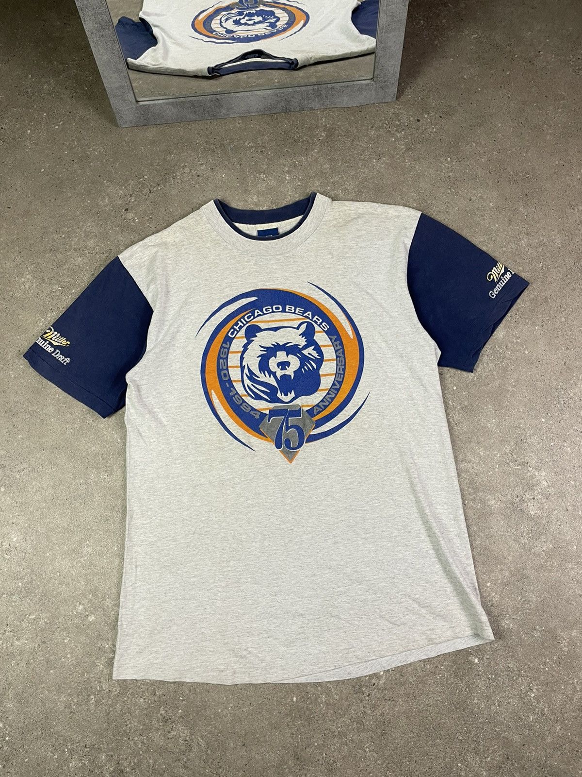 NFL × Vintage Vintage 90s Chicago Bears Belton T Shirt Size US L / EU 52-54 / 3 - 1 Thumbnail