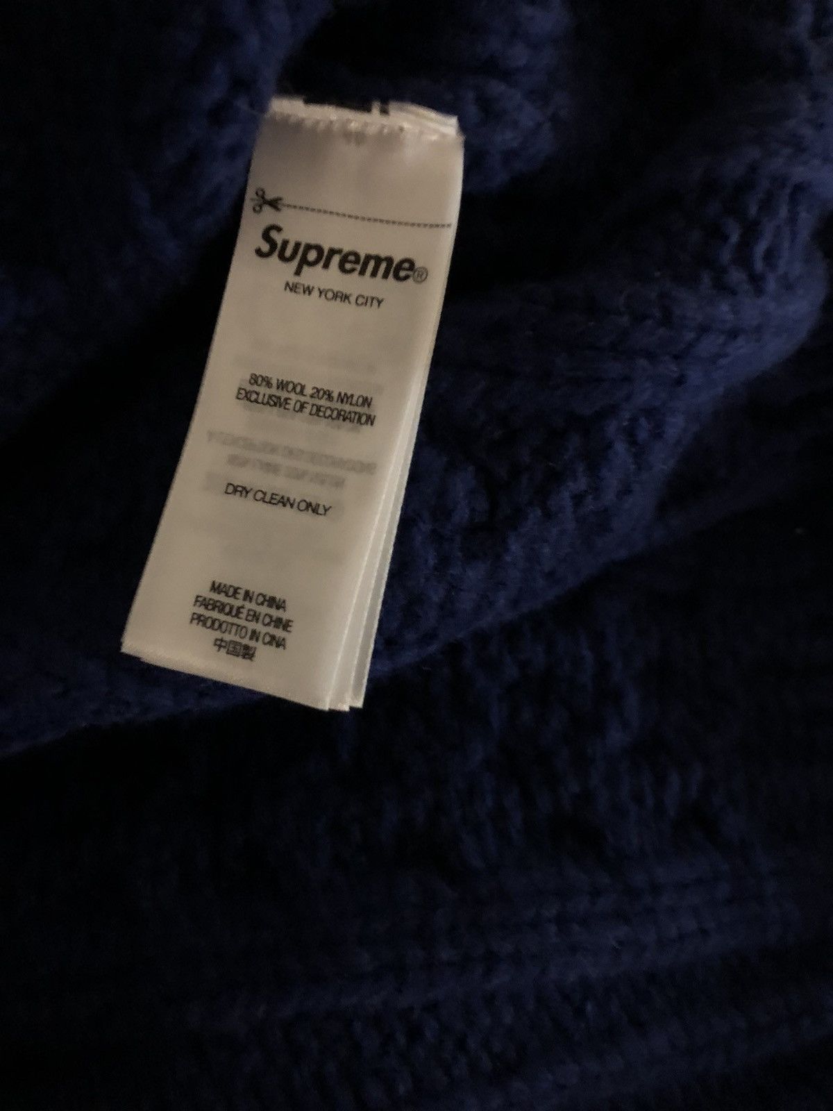 Supreme Supreme Appliqué Cable Knit Sweater Size US M / EU 48-50 / 2 - 6 Thumbnail