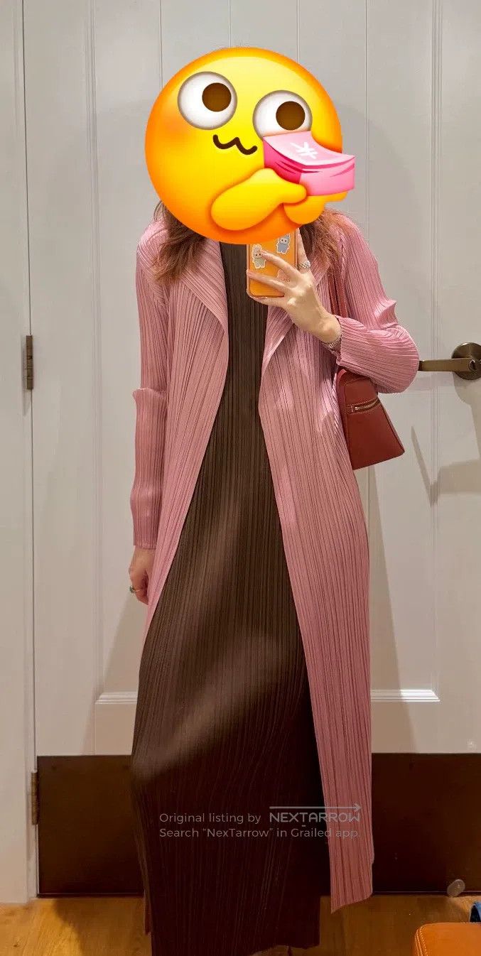 Issey Miyake Issey Miyake Pink Cardigan Coat Size XL / US 12-14 / IT 48-50 - 3 Thumbnail