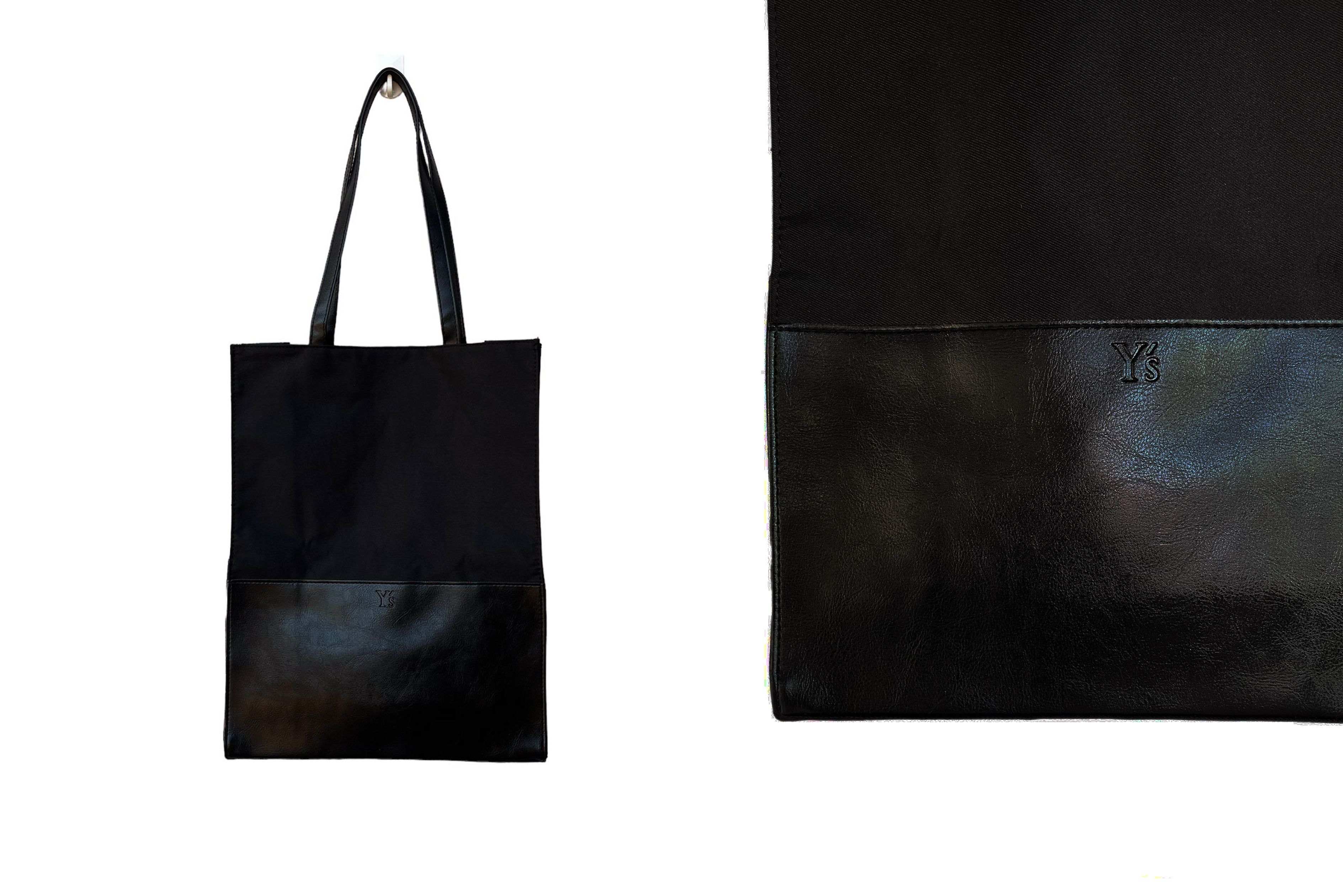 Y's by Yohji Yamamoto Black tote bag, logo at front
