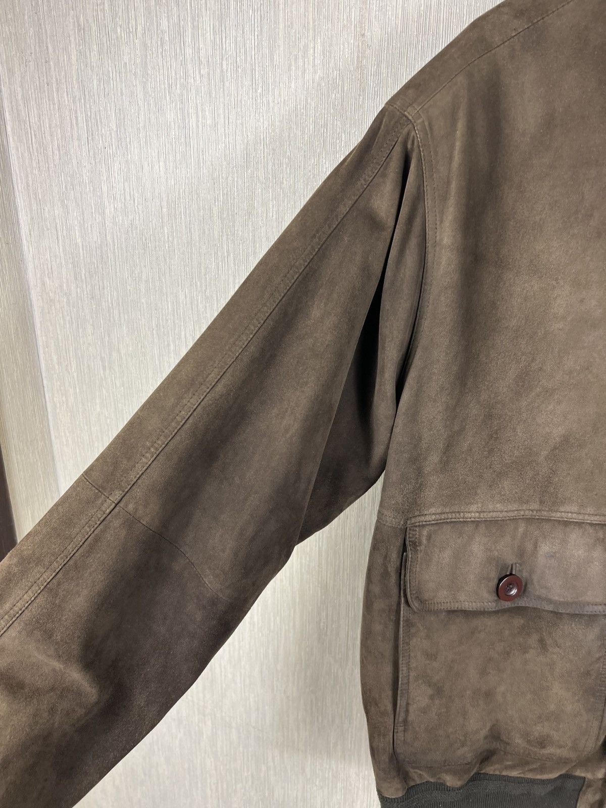 Vintage Vintage 90s Corbalan suede leather bomber aviator jacket Size US L / EU 52-54 / 3 - 8 Thumbnail