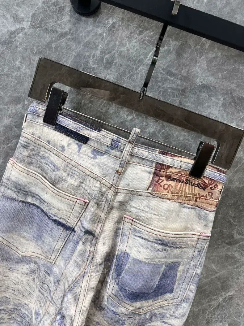 Acne Studios Acne Studios Loose blue and white striped waistline jeans Size US 26 / EU 42 - 5 Thumbnail
