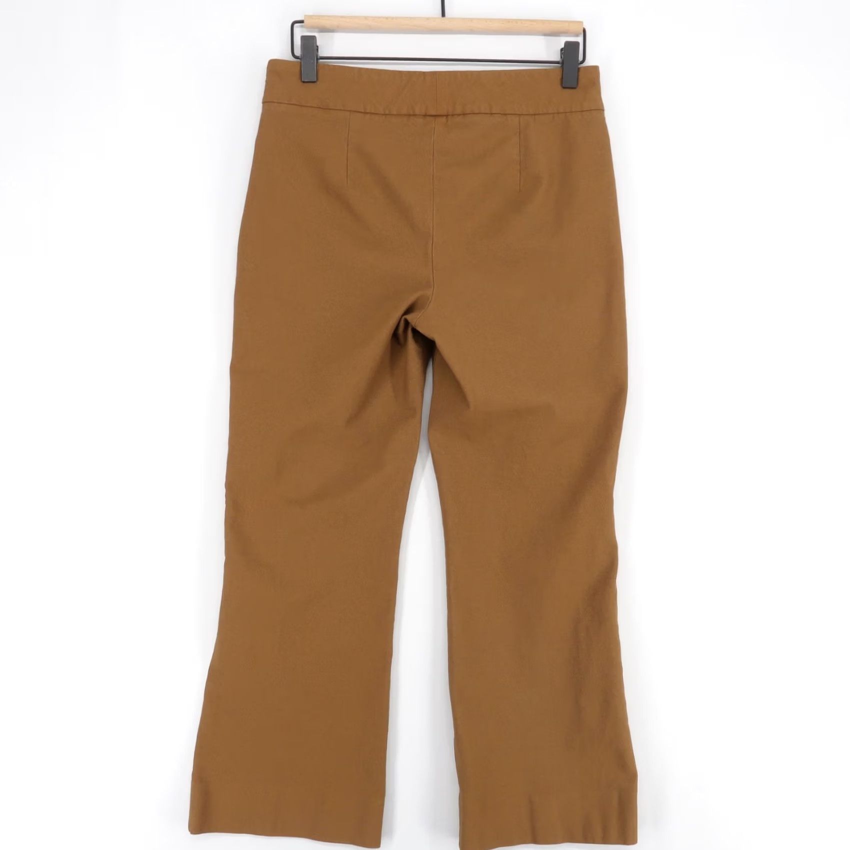 Vince Vince Pants Womens 4 Brown Side Zip Stretch Trousers Mid Rise Crop Bootcut Size 27" / US 4 / IT 40 - 3 Thumbnail