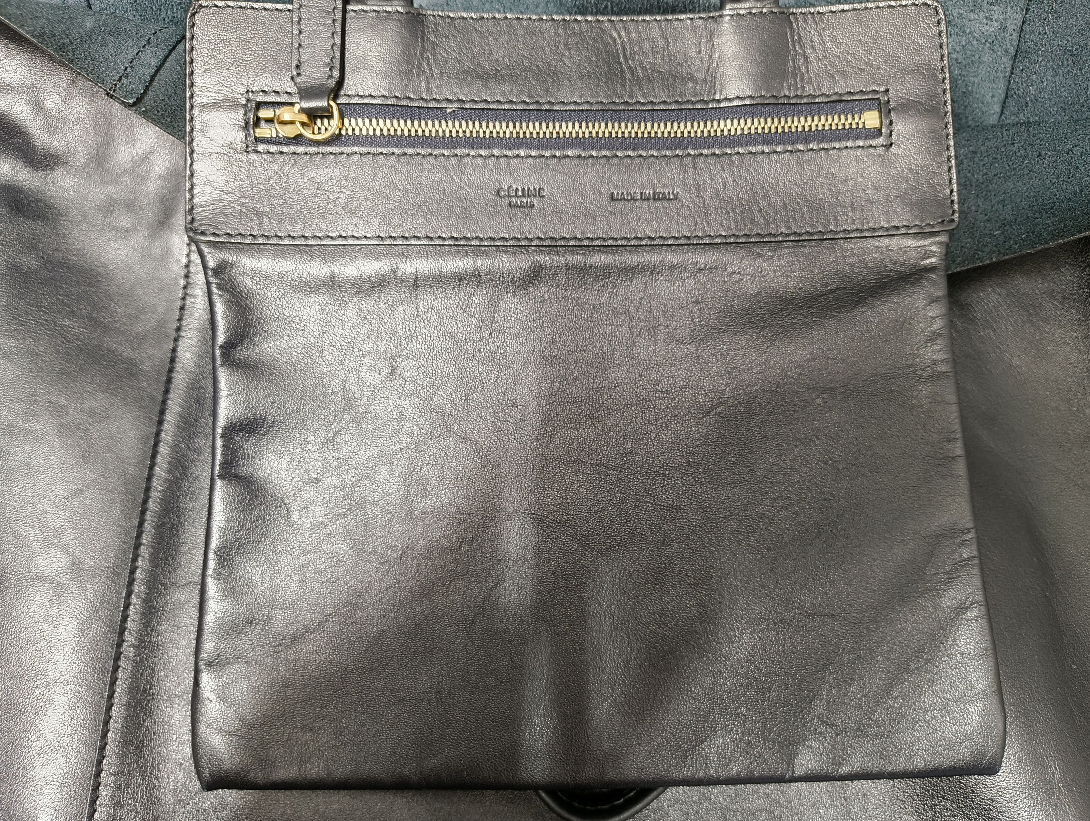 Celine Cabas medium tote navy blue Size ONE SIZE - 4 Thumbnail