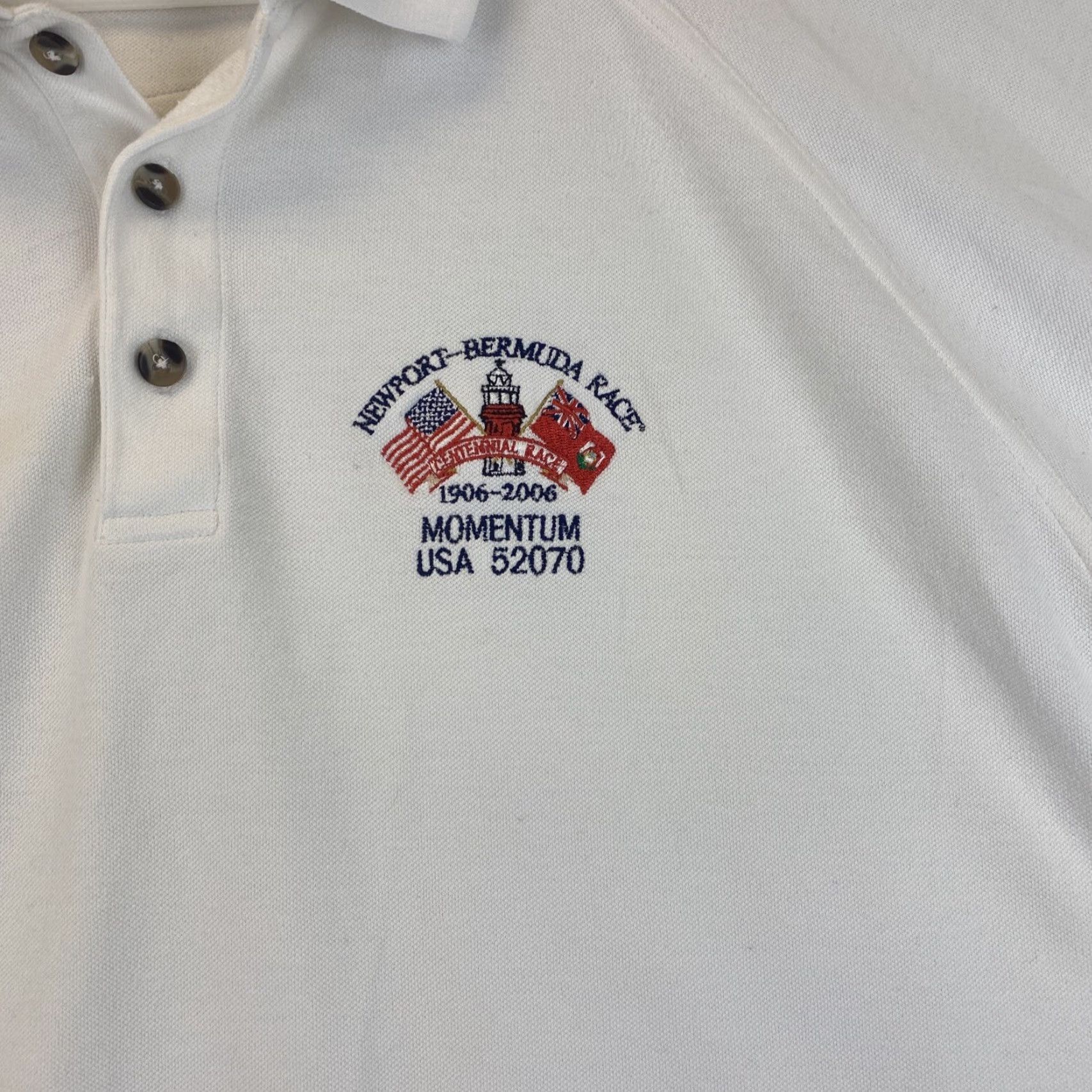 Adidas adidas Men Polo Shirt Short Sleeve Button 2XL White / 68-33 Regular Logo All Seasons Casual Blended Fabric 100% Polyester Size US XXL / EU 58 / 5 - 2 Thumbnail