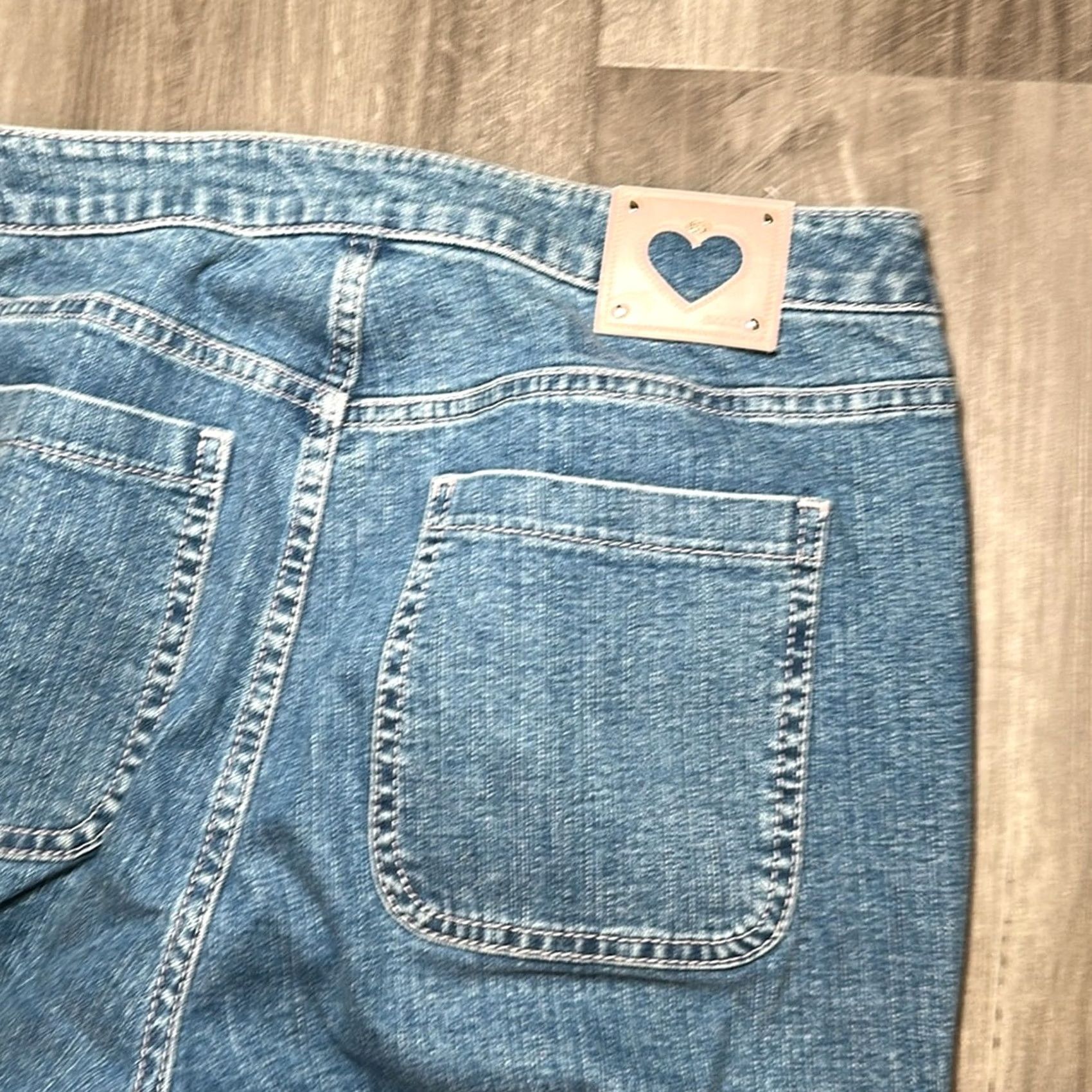 Escada ESCADA Denim Bow Split Hem Jeans 38 (US 8) Blue Women 8 Regular Flared Jeans Size 30" / US 8 / IT 44 - 4 Thumbnail