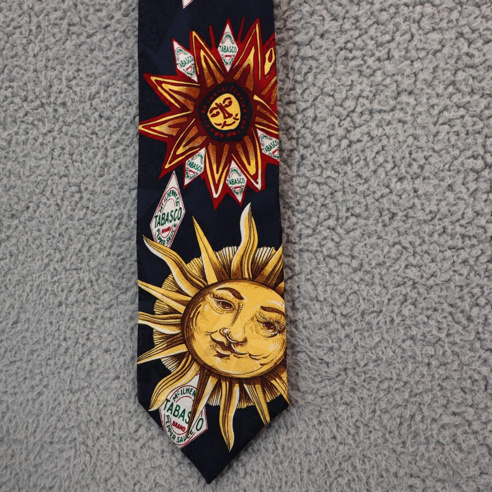 Tabasco Tabasco Sauce Neck Tie Logo Sun Theme Silk Vintage Size ONE SIZE - 1 Thumbnail